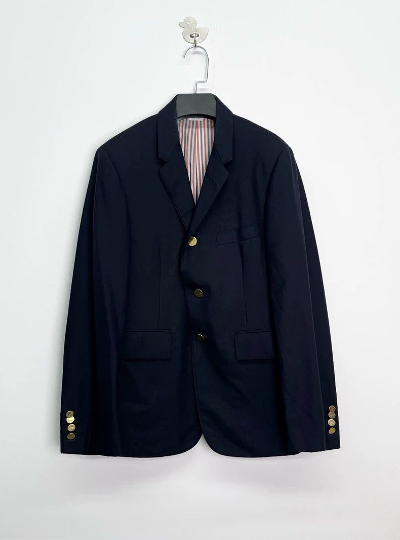 Thom Browne Thom Browne size1 Navy blue suit jacket with gold anchor an Size 40R - 1 Thumbnail
