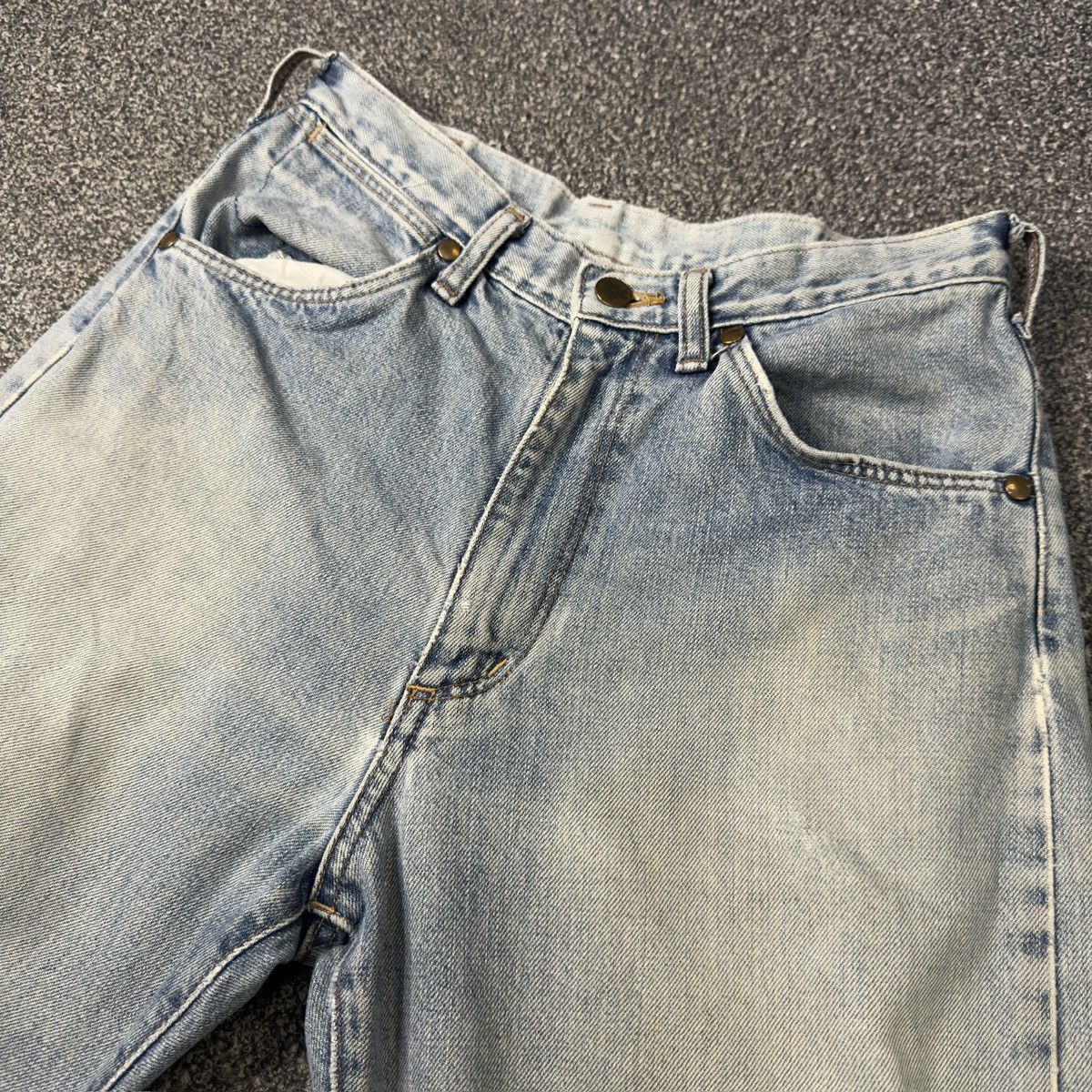 Denim & Co. Vintage 80s Selvedge Japanese Denim Wrangler Faded Wide Leg Size 28" / US 6 / IT 42 - 3 Thumbnail