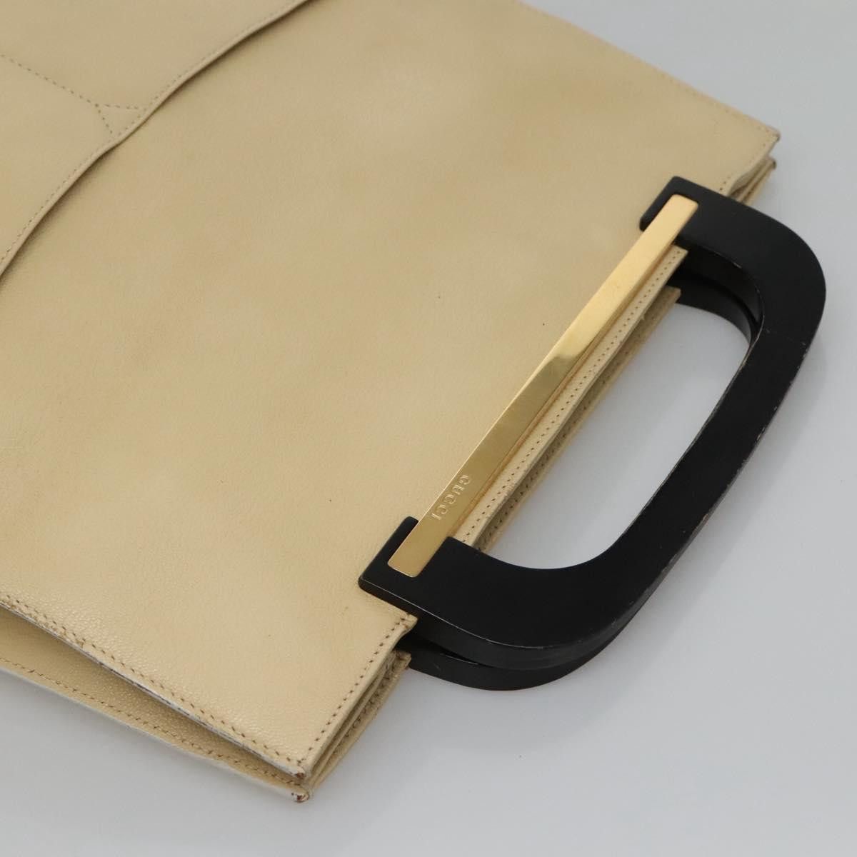 Gucci GUCCI Hand Bag Leather Beige Gold Size ONE SIZE - 6 Thumbnail