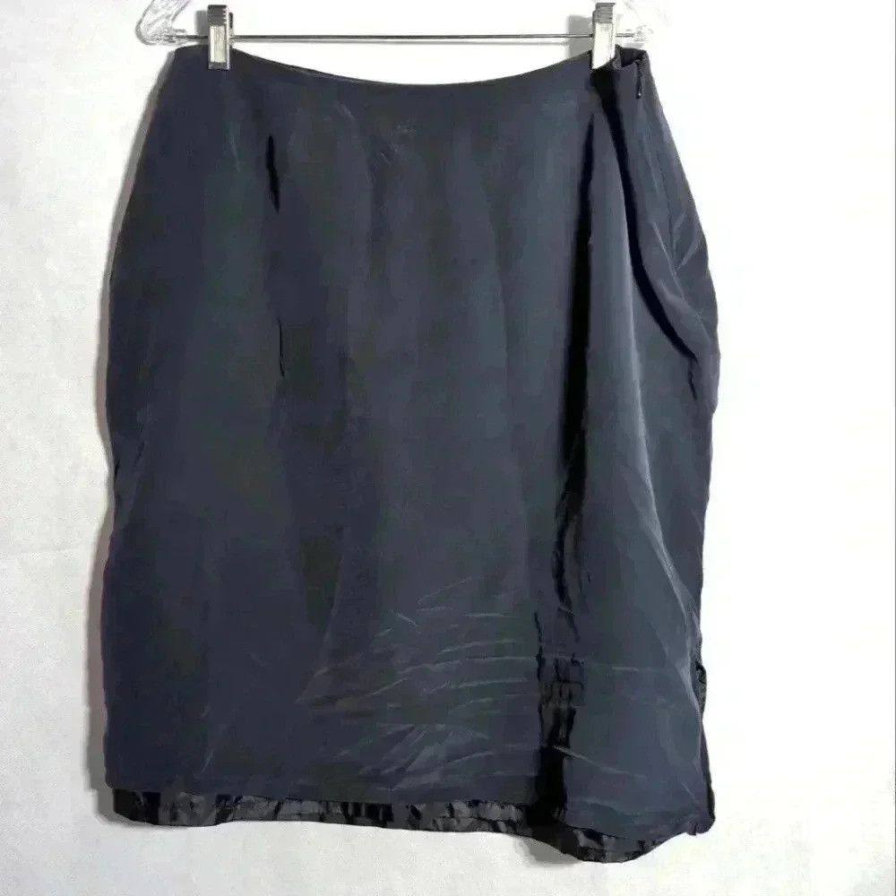 Merona Black Silk lined skirt by Merona sz 16W side zipper Size 38" / US 16 / IT 52 - 1 Thumbnail