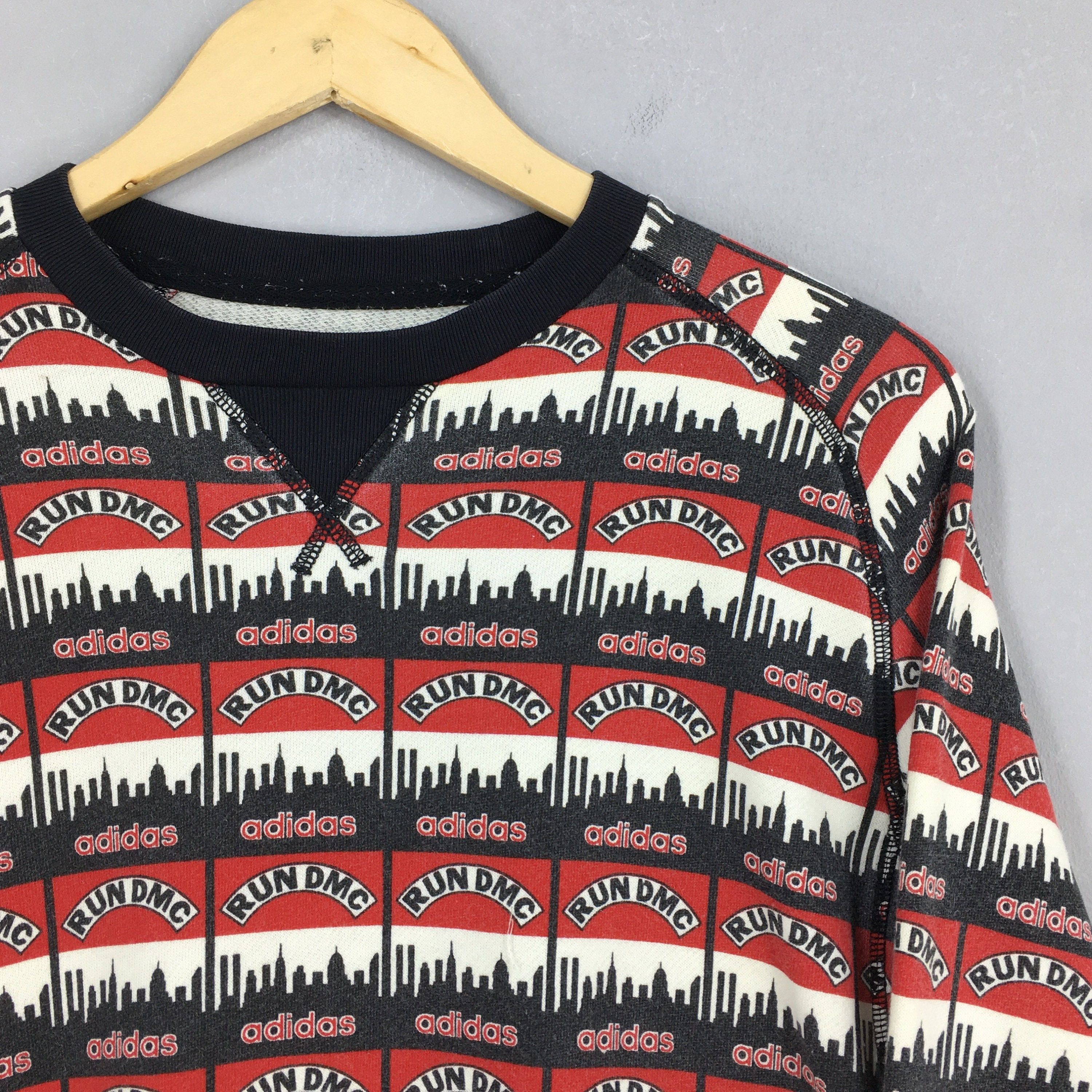 Adidas × RUN DMC Vintage Adidas Run DMC Stripes Overpinted Sweater Small Size US S / EU 44-46 / 1 - 2 Thumbnail