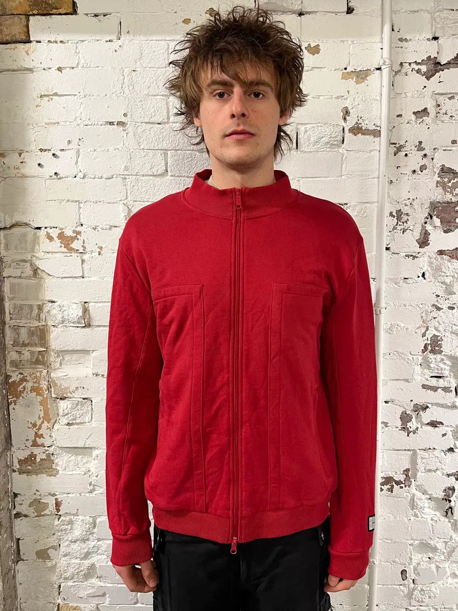 Dirk Bikkembergs Bikkembergs Cotton-Blend Cargo Pocket Red Zip-Up Sweater Size US M / EU 48-50 / 2 - 2 Thumbnail
