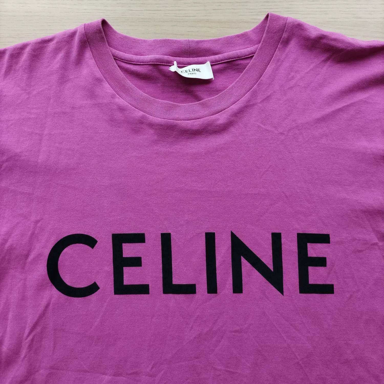 Celine CELINE SS21 Logo Print Women's Pink M Tee Size M / US 6-8 / IT 42-44 - 3 Thumbnail