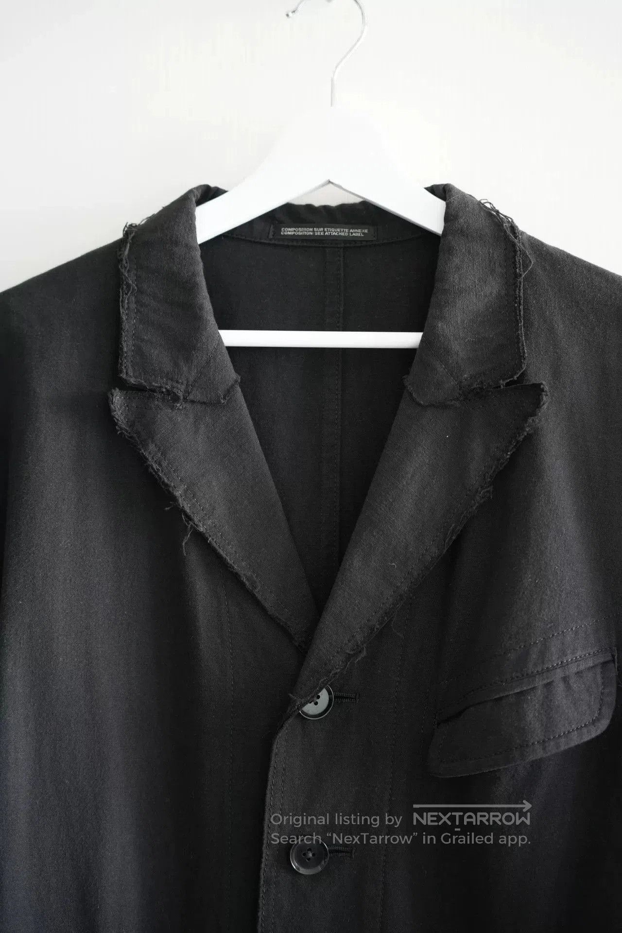 Yohji Yamamoto Yohji Yamamoto Black Distressed Coat. Size US S / EU 44-46 / 1 - 4 Thumbnail