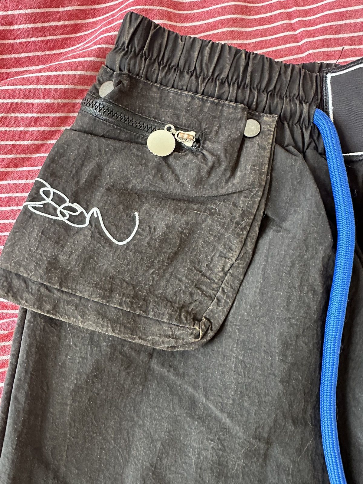 Bad Son Badson Gunmetal Nylon Pants Size US 30 / EU 46 - 4 Thumbnail