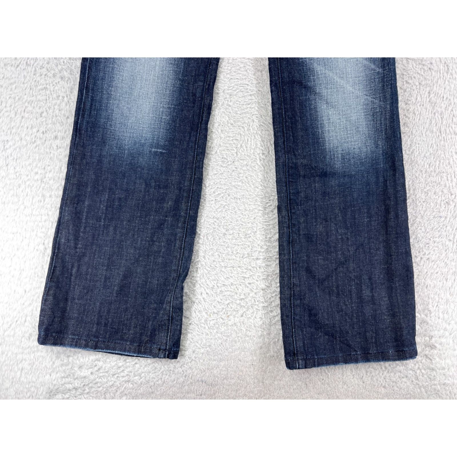 Vintage VIGOSS Jeans Women Bootcut 9 Blue Denim Dark Wash Embroidered Cotton Shirt? Size 30" / US 8 / IT 44 - 6 Thumbnail