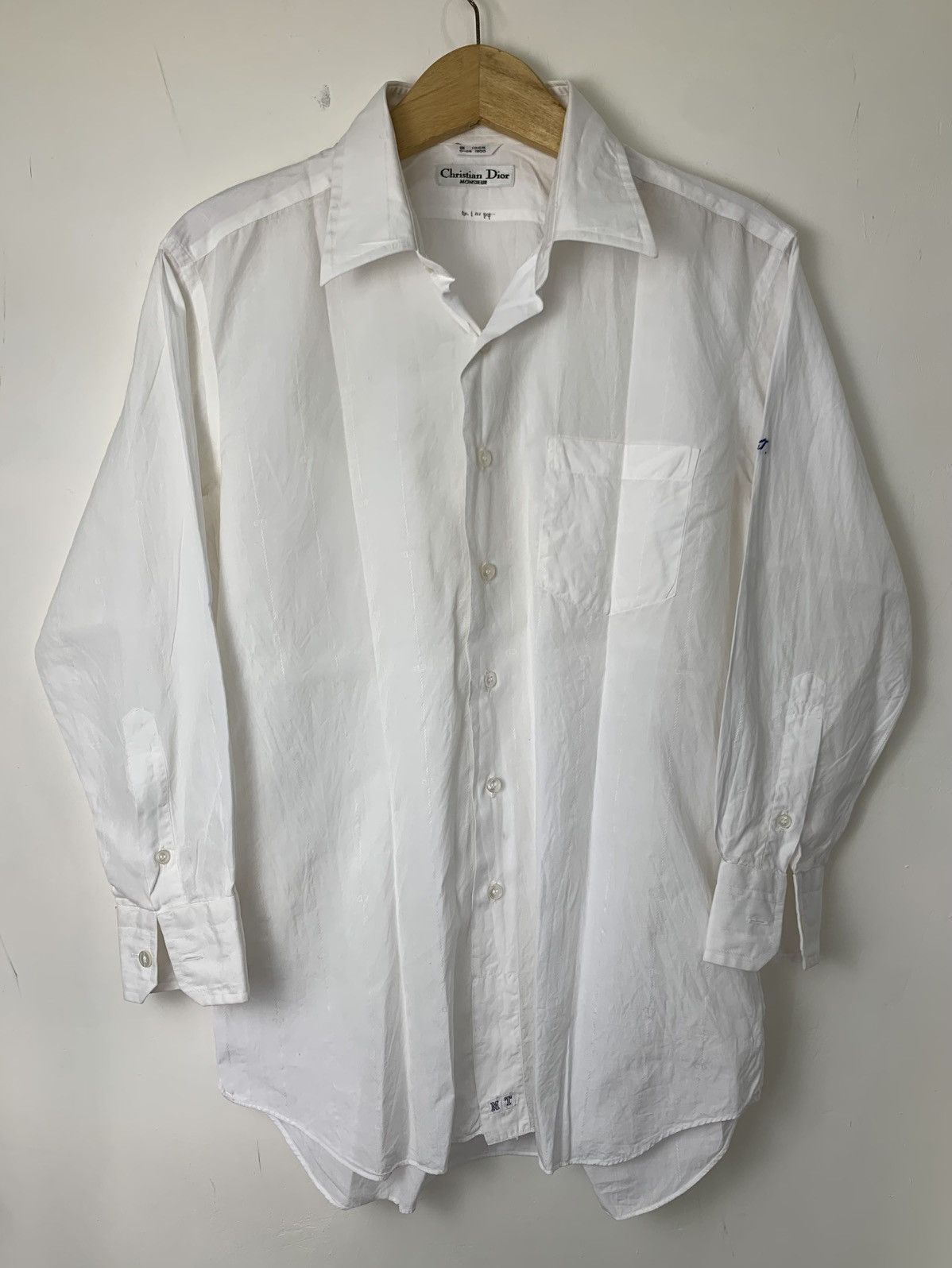 Christian Dior Monsieur Vintage CD monsieur white button up shirt monogram Size US M / EU 48-50 / 2 - 1 Thumbnail