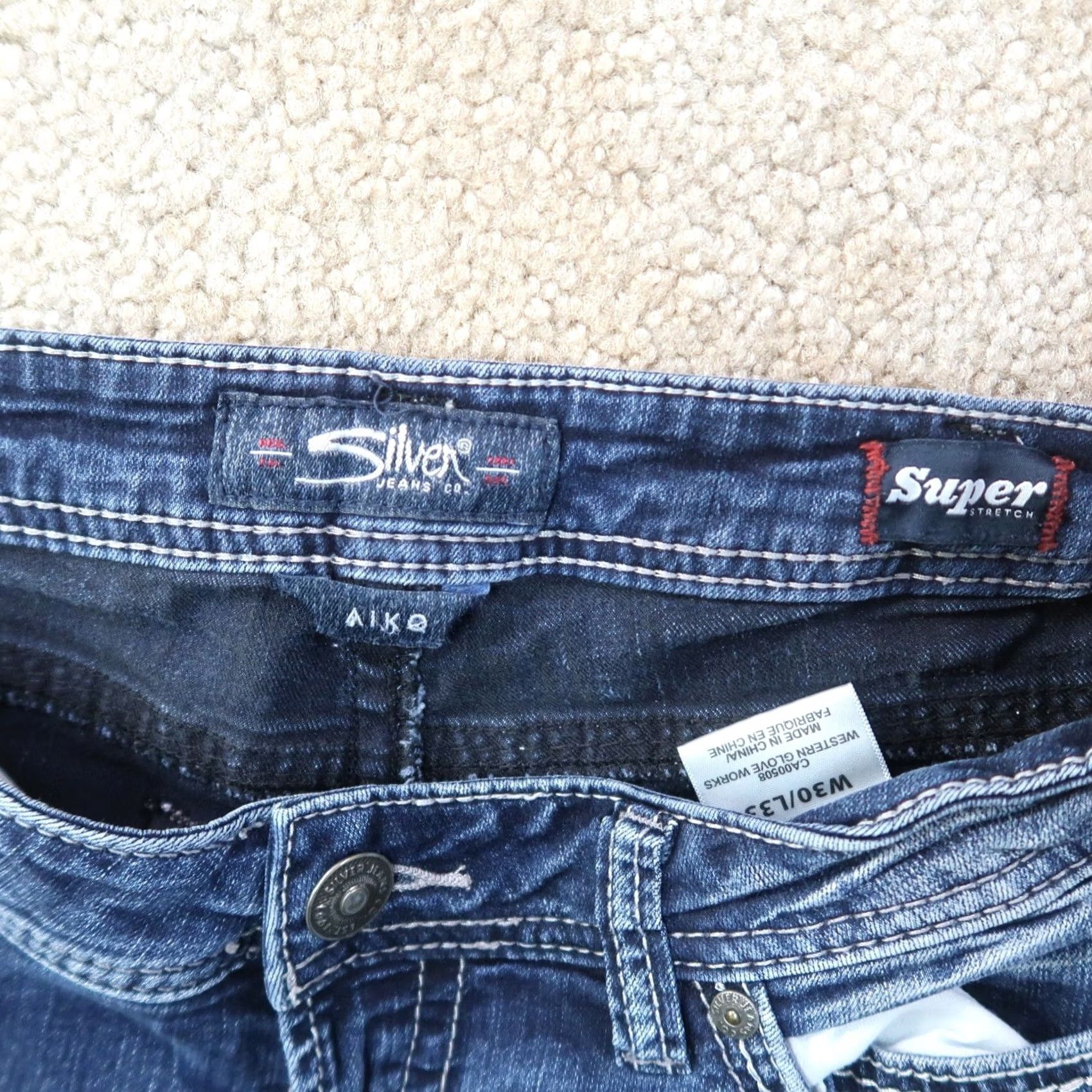 Silver Jeans Co. Silver Jeans Aiko Mid Bootcut Jeans Women's 30x33 Blue Stretch Denim Pants Size 30" / US 8 / IT 44 - 3 Thumbnail