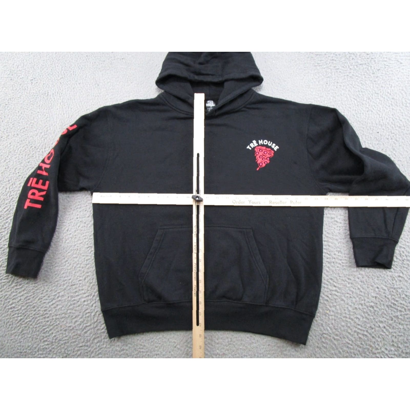 Warehouse Tre House Pizza Graphic Hoodie Mens Size M Skater SK8 Double Sided Spell Out Size US M / EU 48-50 / 2 - 5 Thumbnail