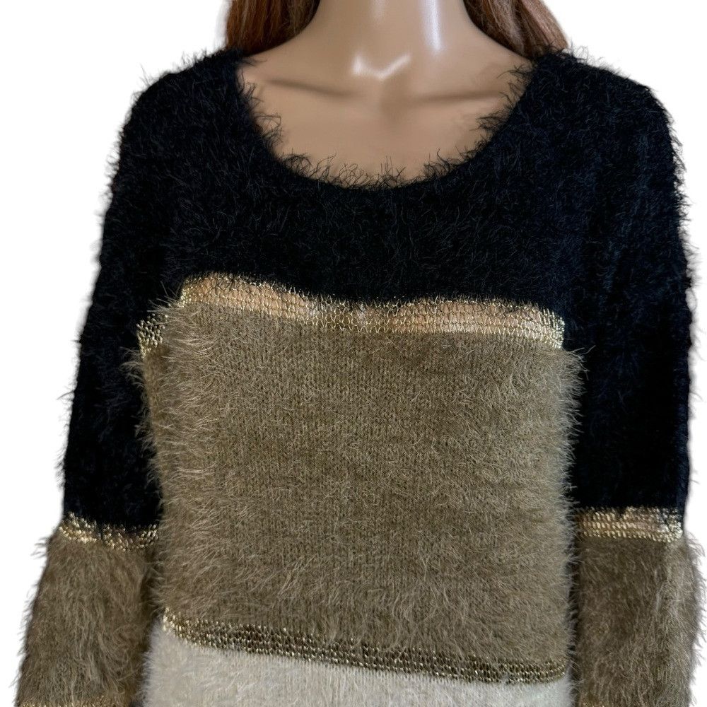 Other NWT New Alberto Makali Fuzzy Soft Colorblock Sweater Size L Size L / US 10 / IT 46 - 2 Thumbnail