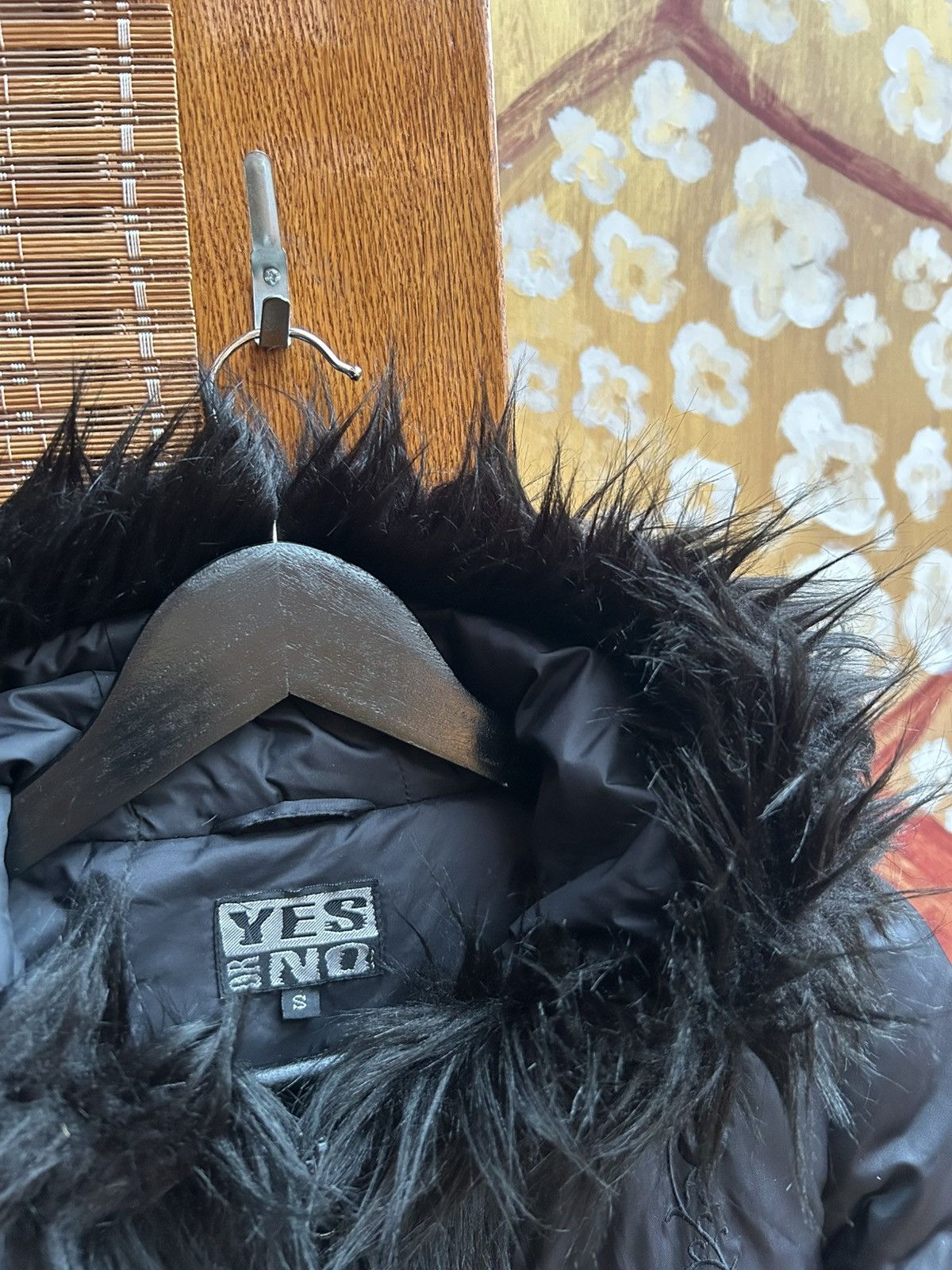 Vintage Yes Or No Faux Fur Trim Hooded Afghan Shaggy Coat Puffer Size S / US 4 / IT 40 - 5 Thumbnail