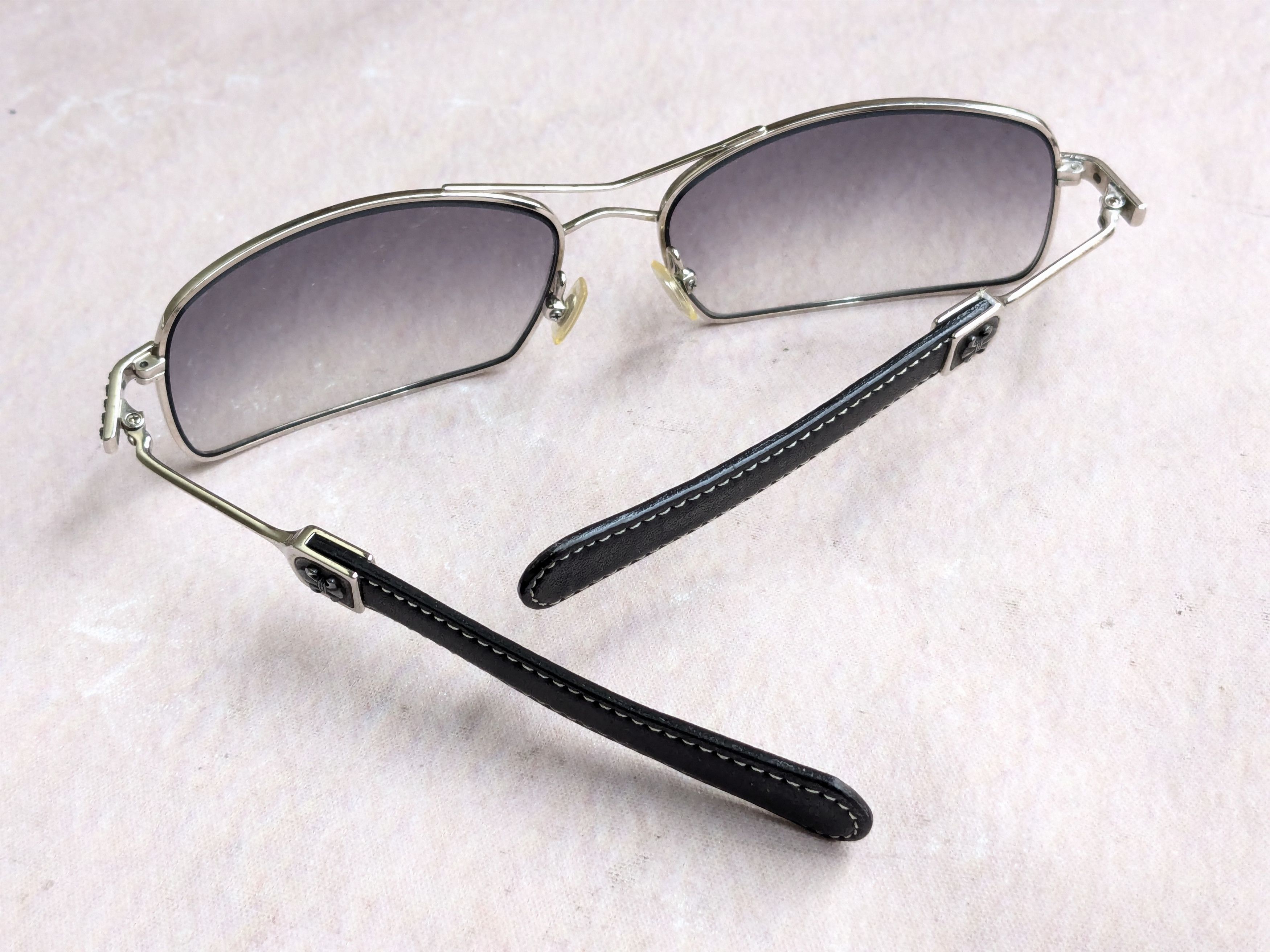 Chrome Hearts Chrome Hearts Sunglasses Kustom Black Leather Size ONE SIZE - 10 Thumbnail