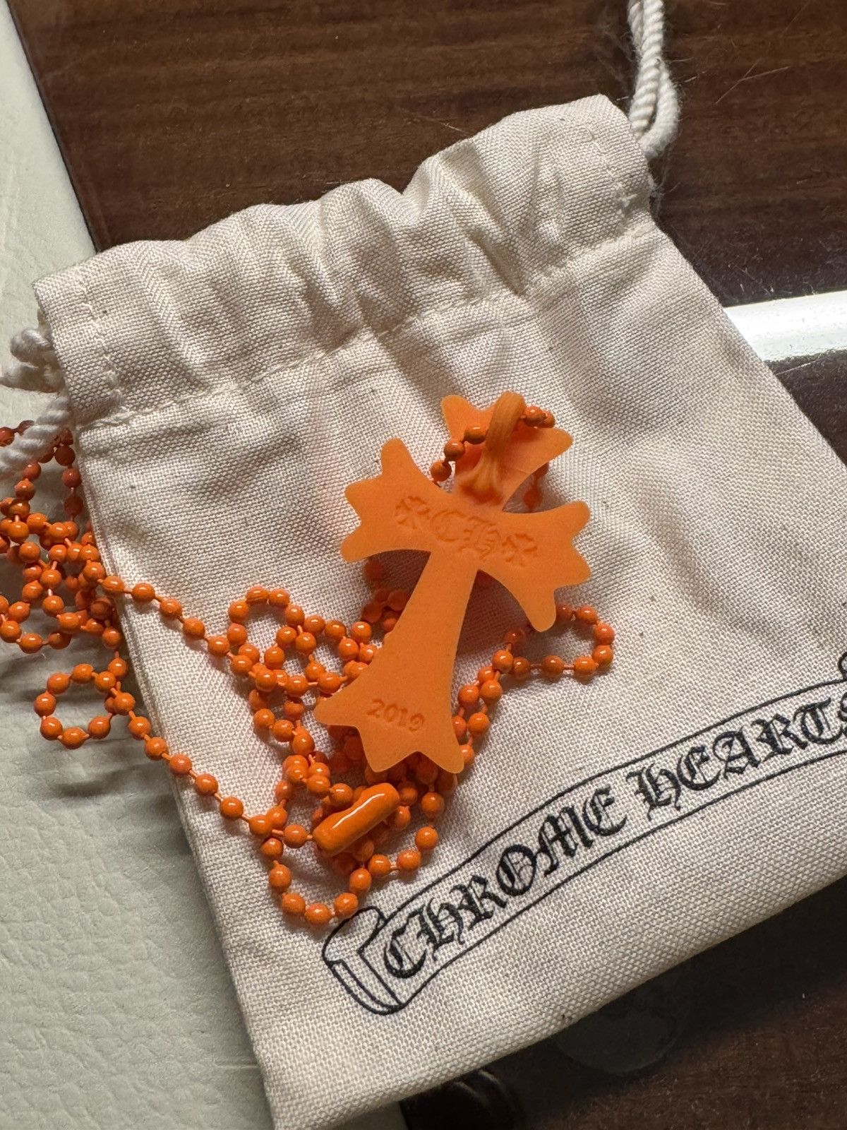 Chrome Hearts Selling Chrome Hearts Silichrome Necklase – Orange Size ONE SIZE - 2 Thumbnail