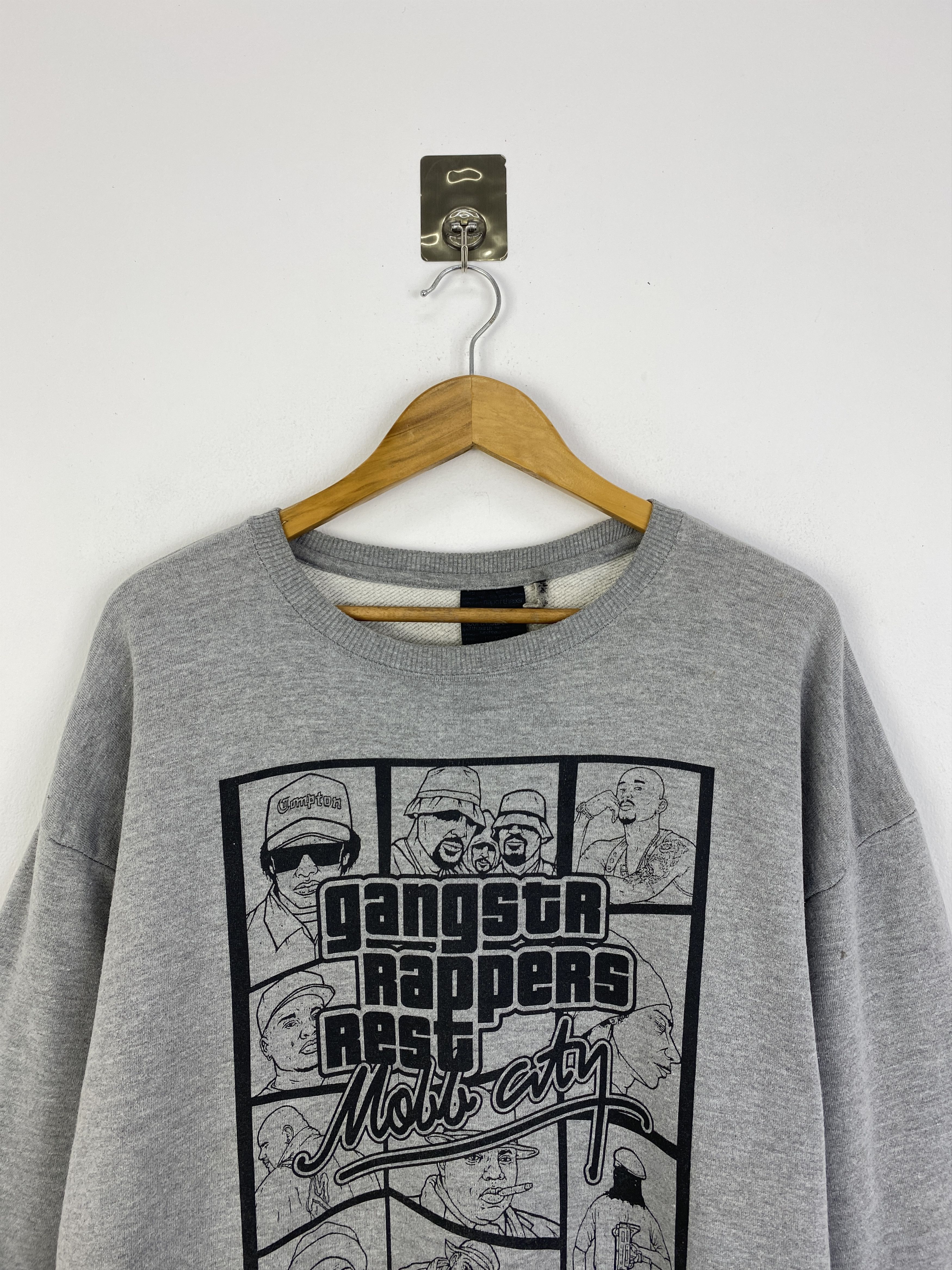 Rap Tees Vintage Gangsta Rappers Rest Crewneck SH0033 Size US XL / EU 56 / 4 - 2 Thumbnail