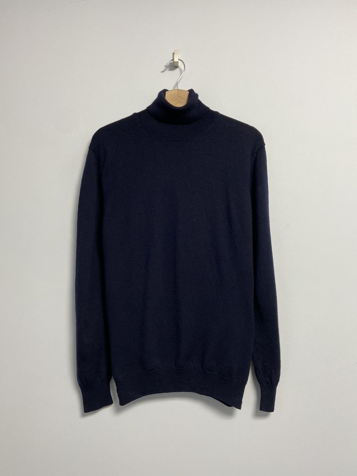 Pal Zileri Pal Zileri Turtleneck Sweater Men Blue Wool Size US M / EU 48-50 / 2 - 1 Thumbnail