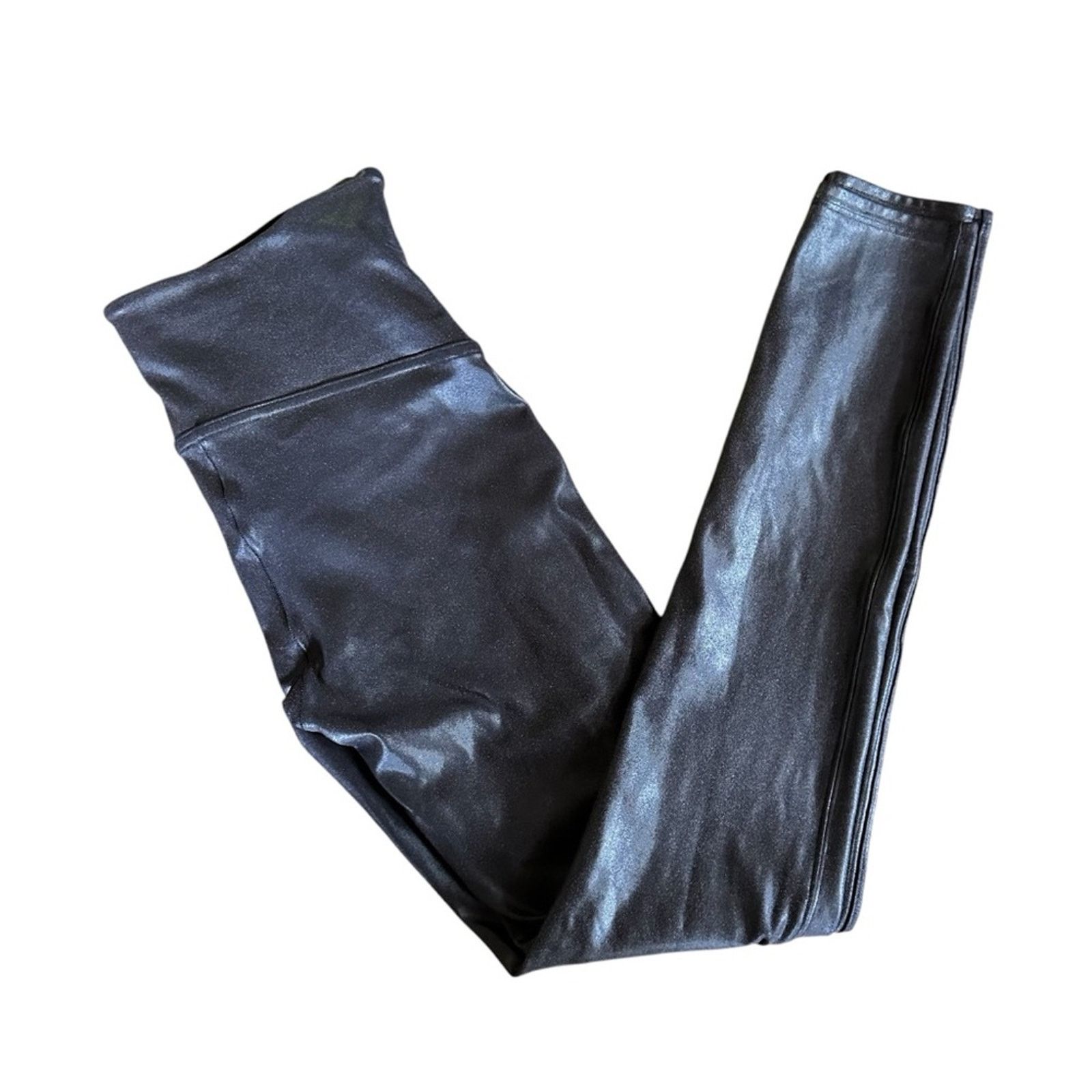 Spanx Spanx Faux Leather Leggings – Black – Size L – EUC Size 30" / US 8 / IT 44 - 6 Thumbnail