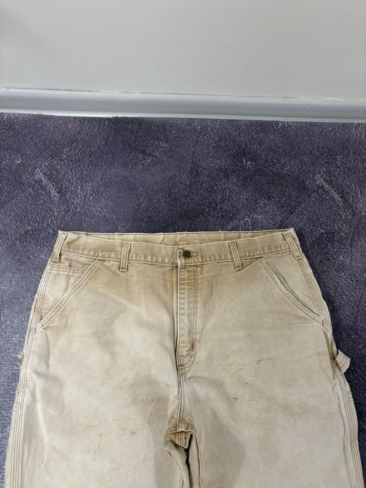 Carhartt Vintage 90s Carhartt USA Faded Work Hype Skate Baggy Pants Size US 38 / EU 54 - 11 Thumbnail