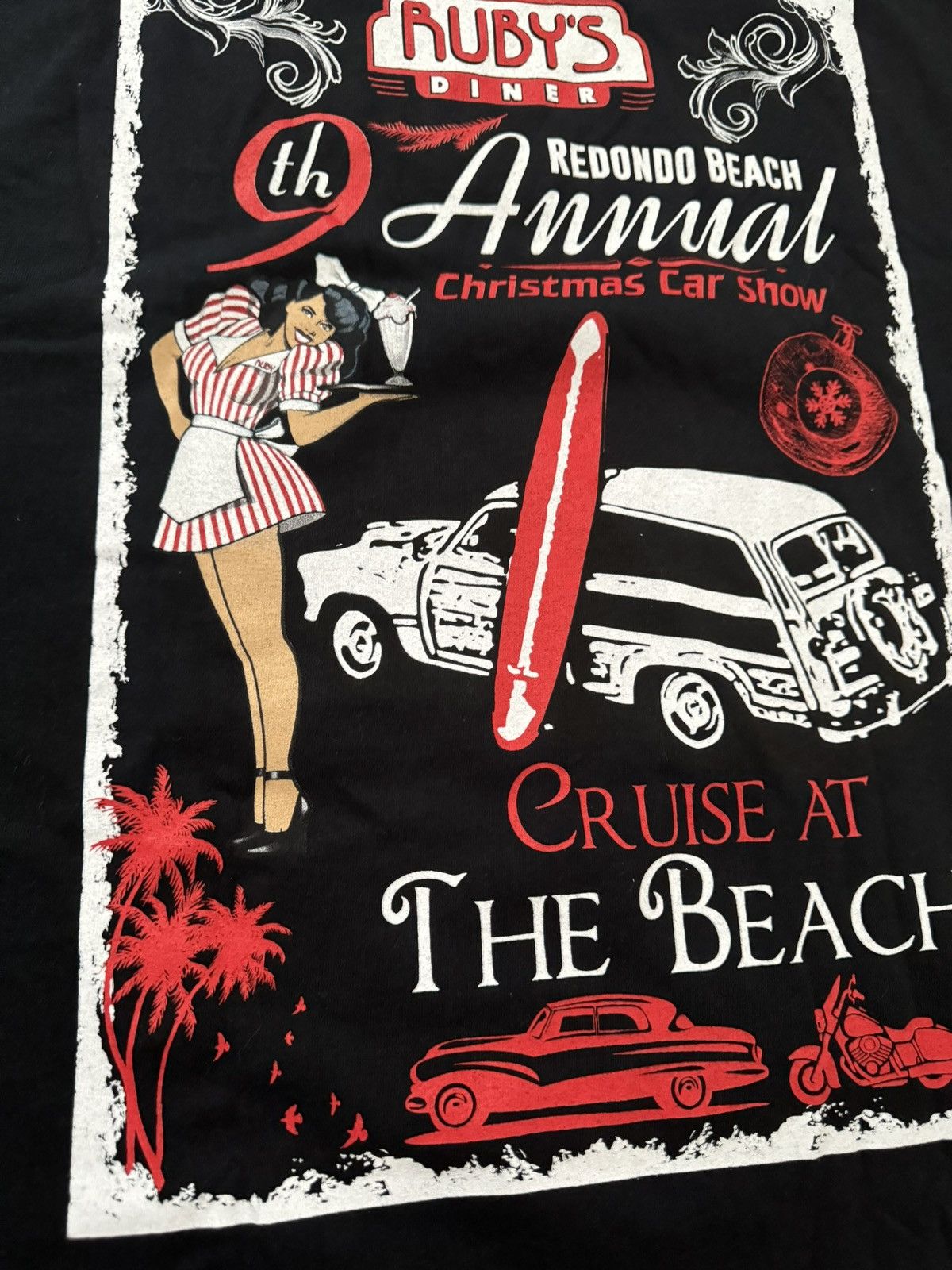 Vintage Ruby’s Diner 9th Annual Classic Car Show Holiday Tee XL Size US XL / EU 56 / 4 - 4 Thumbnail