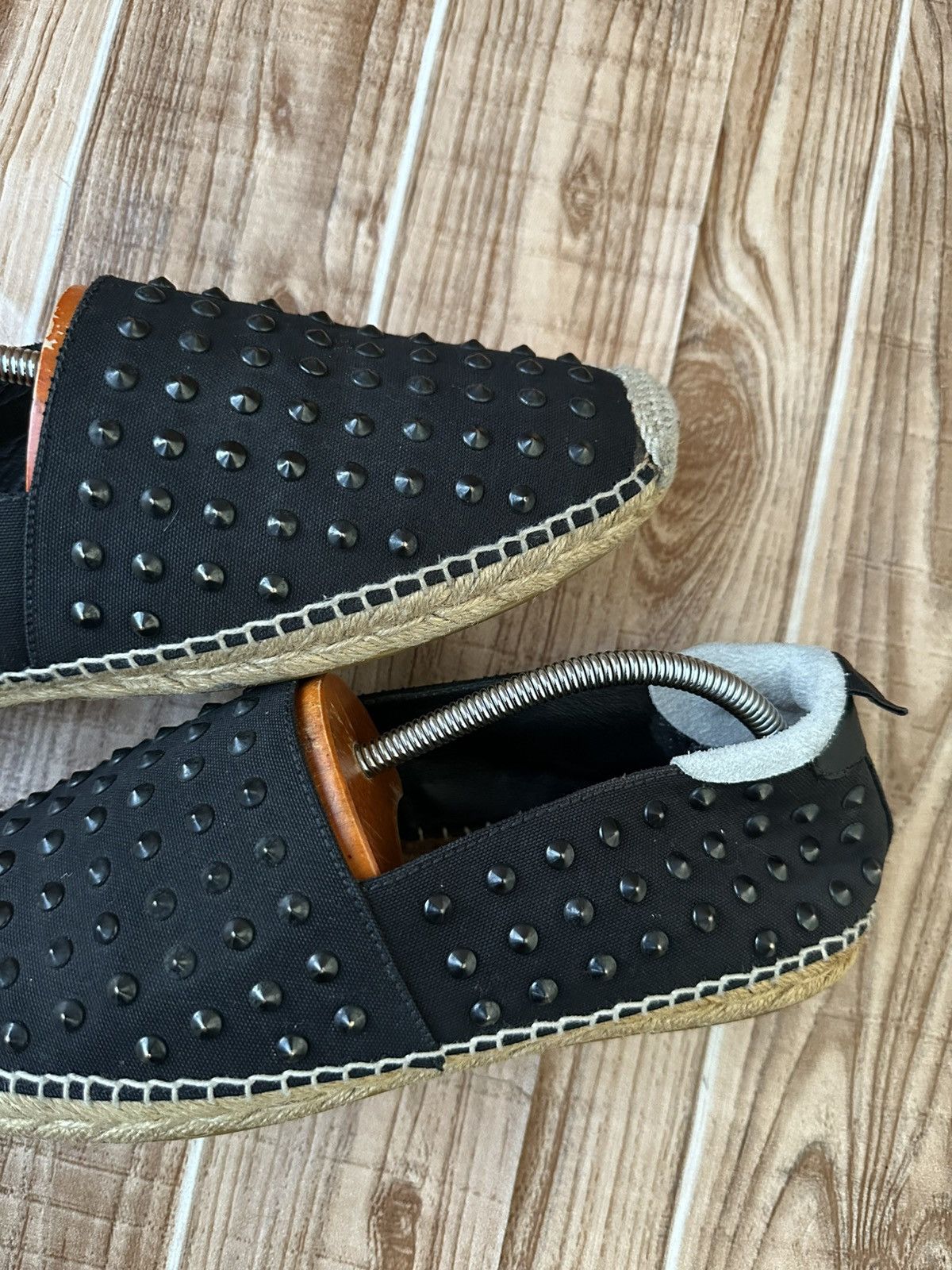 Saint Laurent Paris Saint Laurent Paris Hedi Slimane Black Studded Espadrilles Size US 9 / EU 42 - 12 Thumbnail