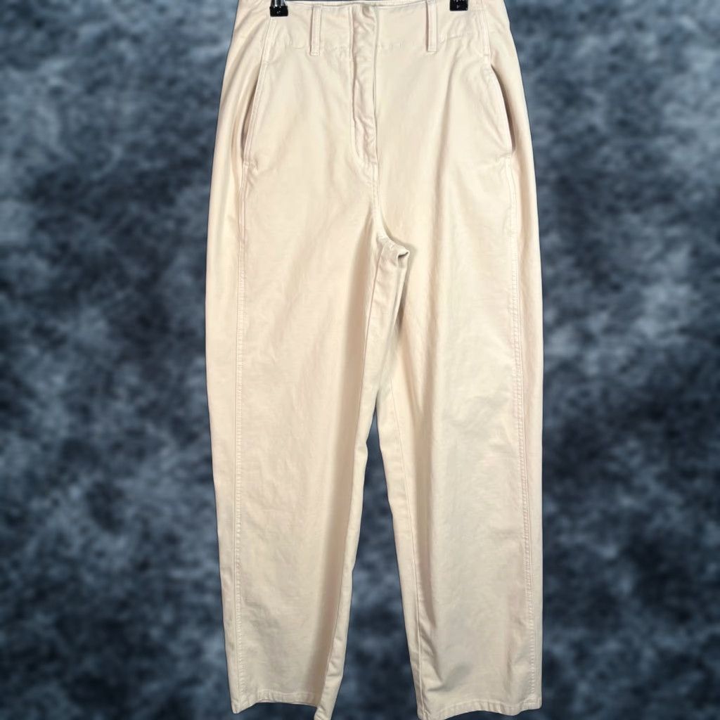 Vintage Wilfred Free Beige High-Waist Trousers Size 4 Cotton Blend Womens Casual Pants Size 27" / US 4 / IT 40 - 1 Thumbnail