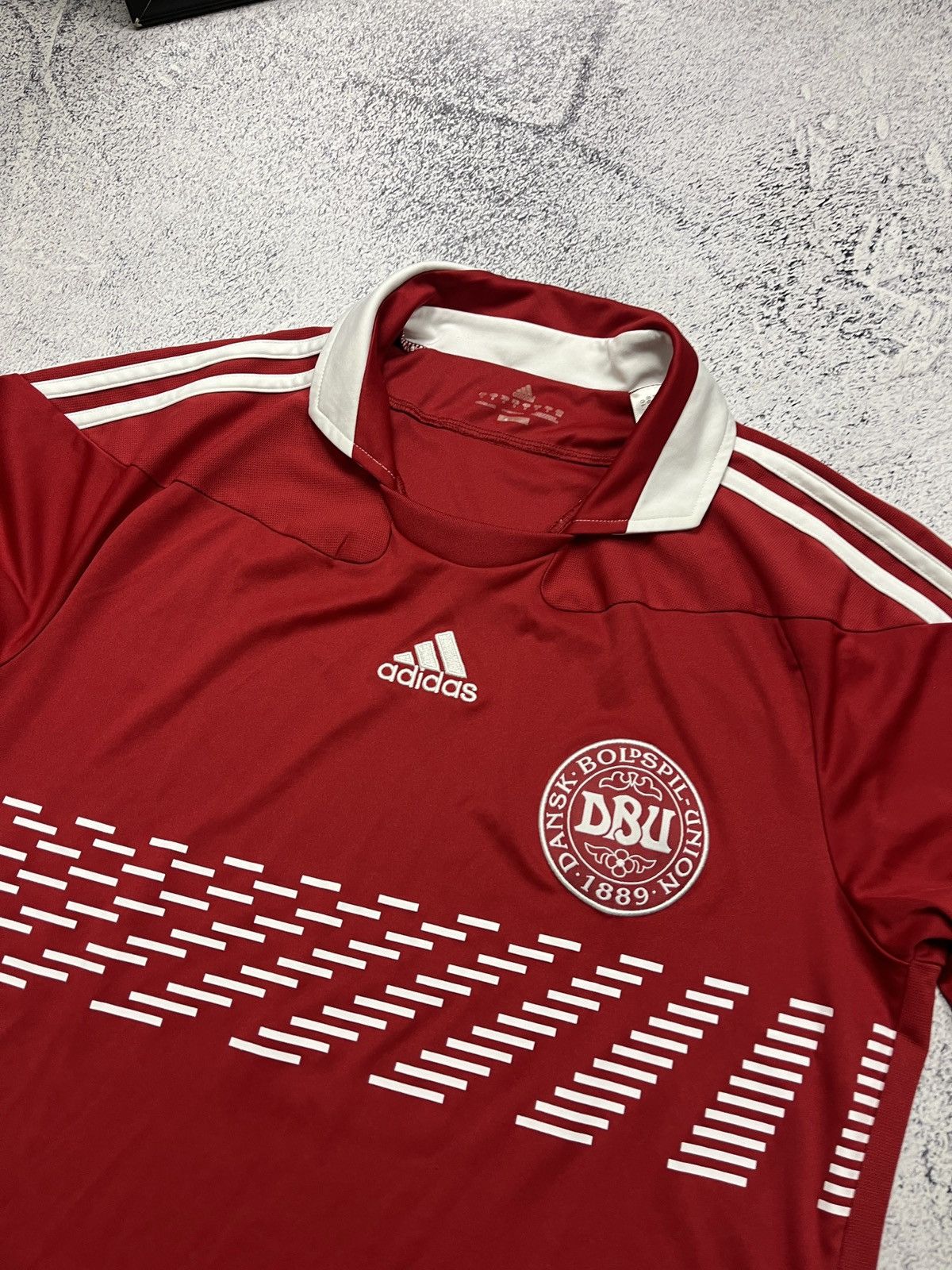 Adidas × Vintage Adidas Denmark 2009/10 Dansk Soccer Jersey Football Shirt Size US M / EU 48-50 / 2 - 6 Thumbnail
