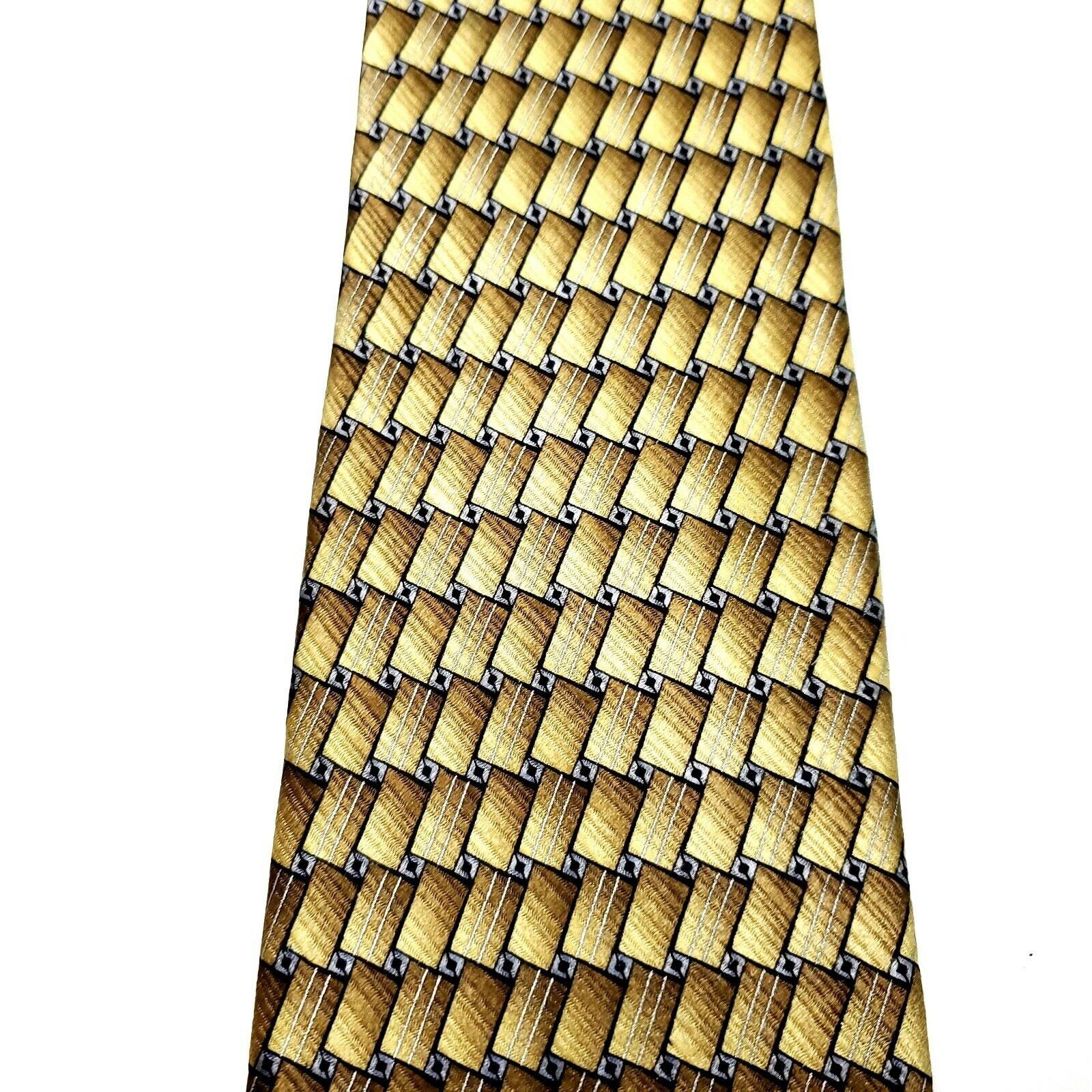 Arrow Arrow Silk Tie Print Geometric Tan Long Size ONE SIZE - 2 Thumbnail