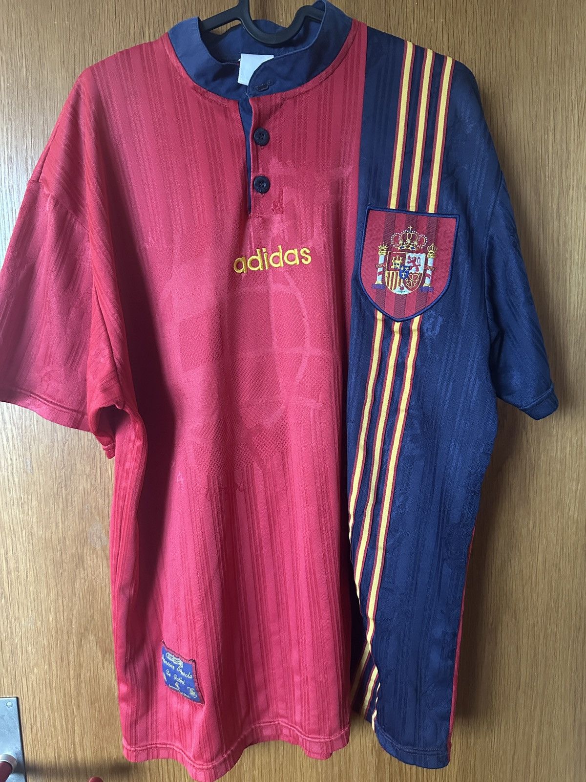Adidas × Vintage Spain 1996 #4 football shirt jersey Size US L / EU 52-54 / 3 - 1 Thumbnail