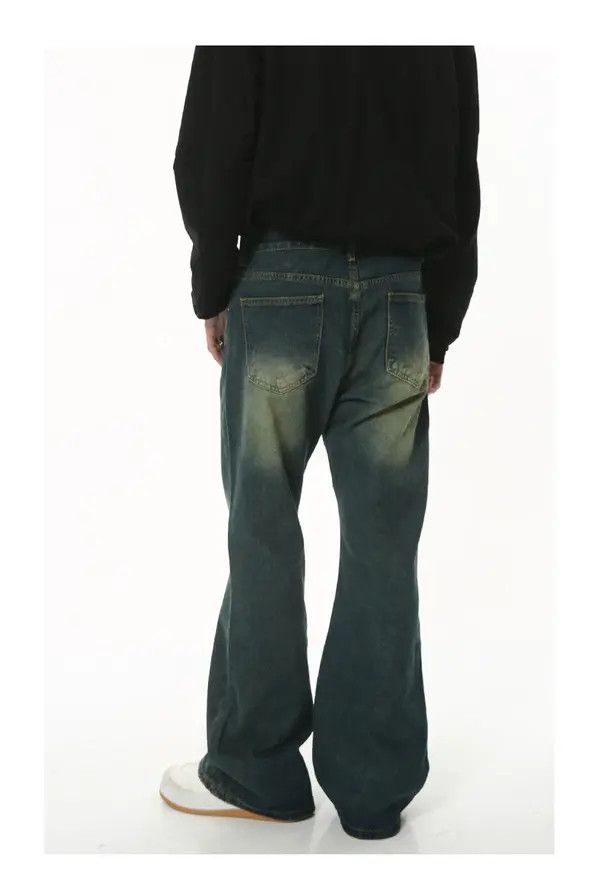 Japanese Brand Vintage washed distressed flared straight jeans Size US 32 / EU 48 - 6 Thumbnail