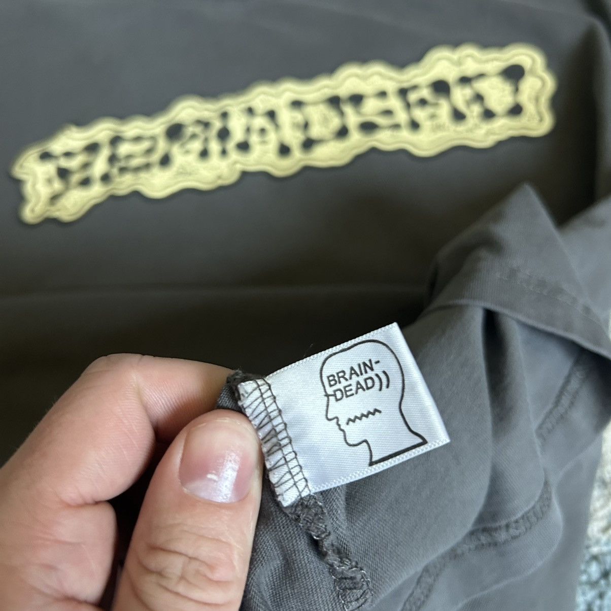 Brain Dead 2023 PUFF PRiNT BRAiN GROWTH CHARCOAL ANTHRACiTE PALE NEON Size US L / EU 52-54 / 3 - 6 Thumbnail