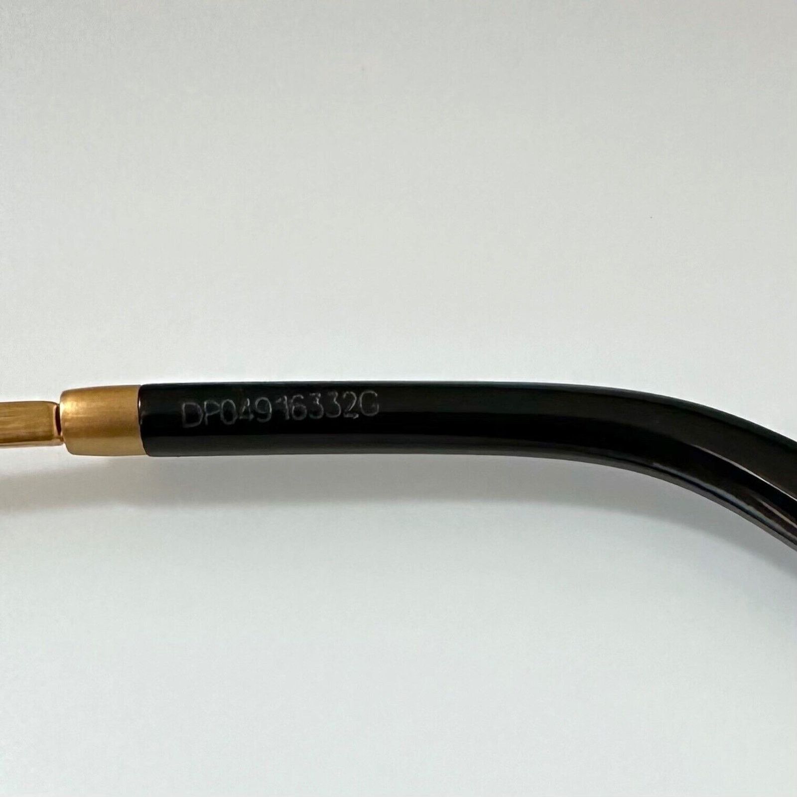 New Prada Sunglasses Gold Metal Black Plaque Triangle Logo