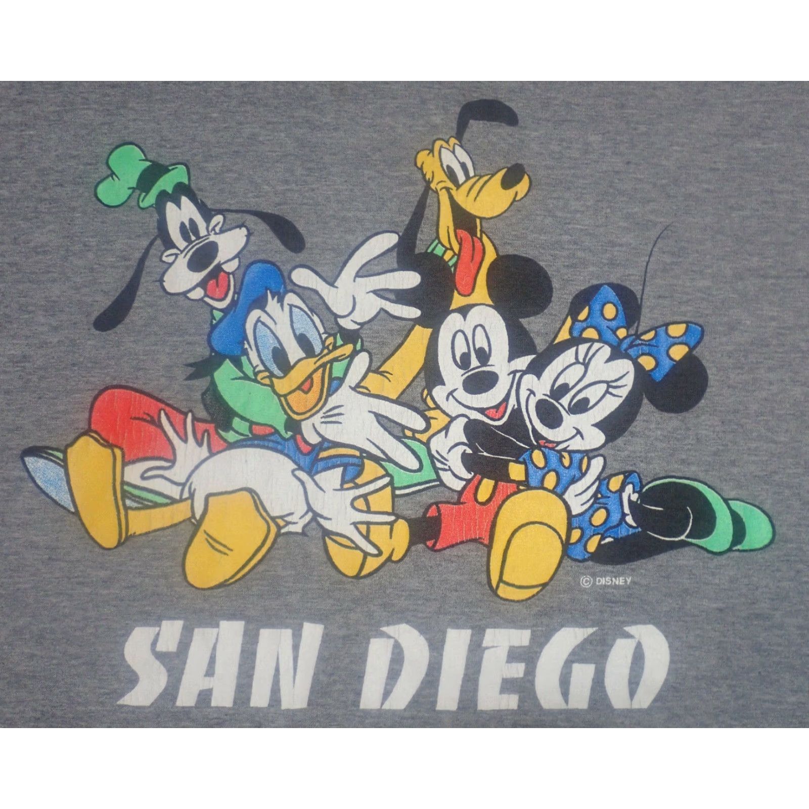 Velva Sheen VINTAGE Velva Sheen Mens T-Shirt XL 90s Disney Mickey Mouse Goofy Donald Duck Pluto California USA San Diego Size US XL / EU 56 / 4 - 7 Thumbnail