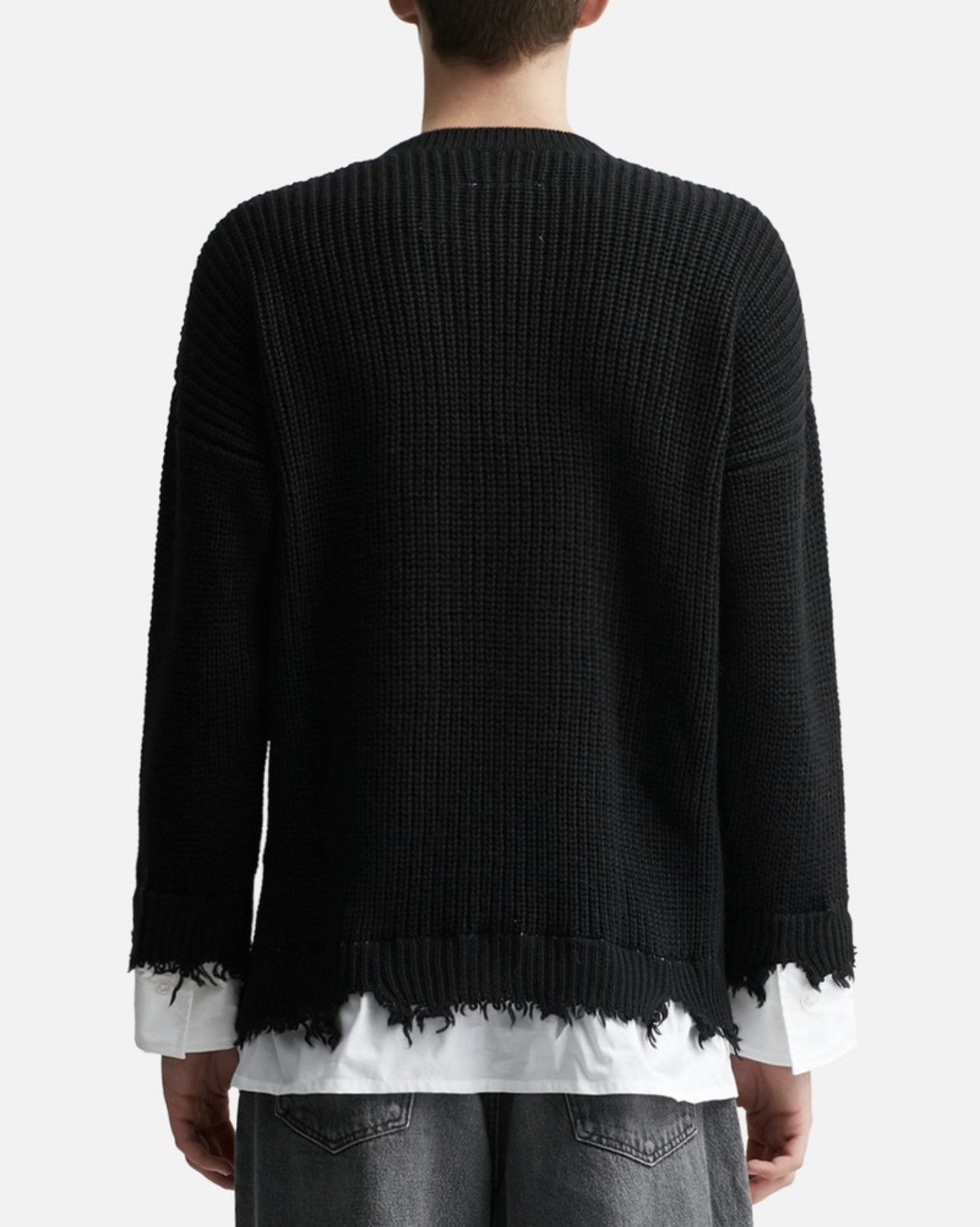 MM6 MM6 maison margiela hybrid distressed sweater Size US XL / EU 56 / 4 - 3 Thumbnail