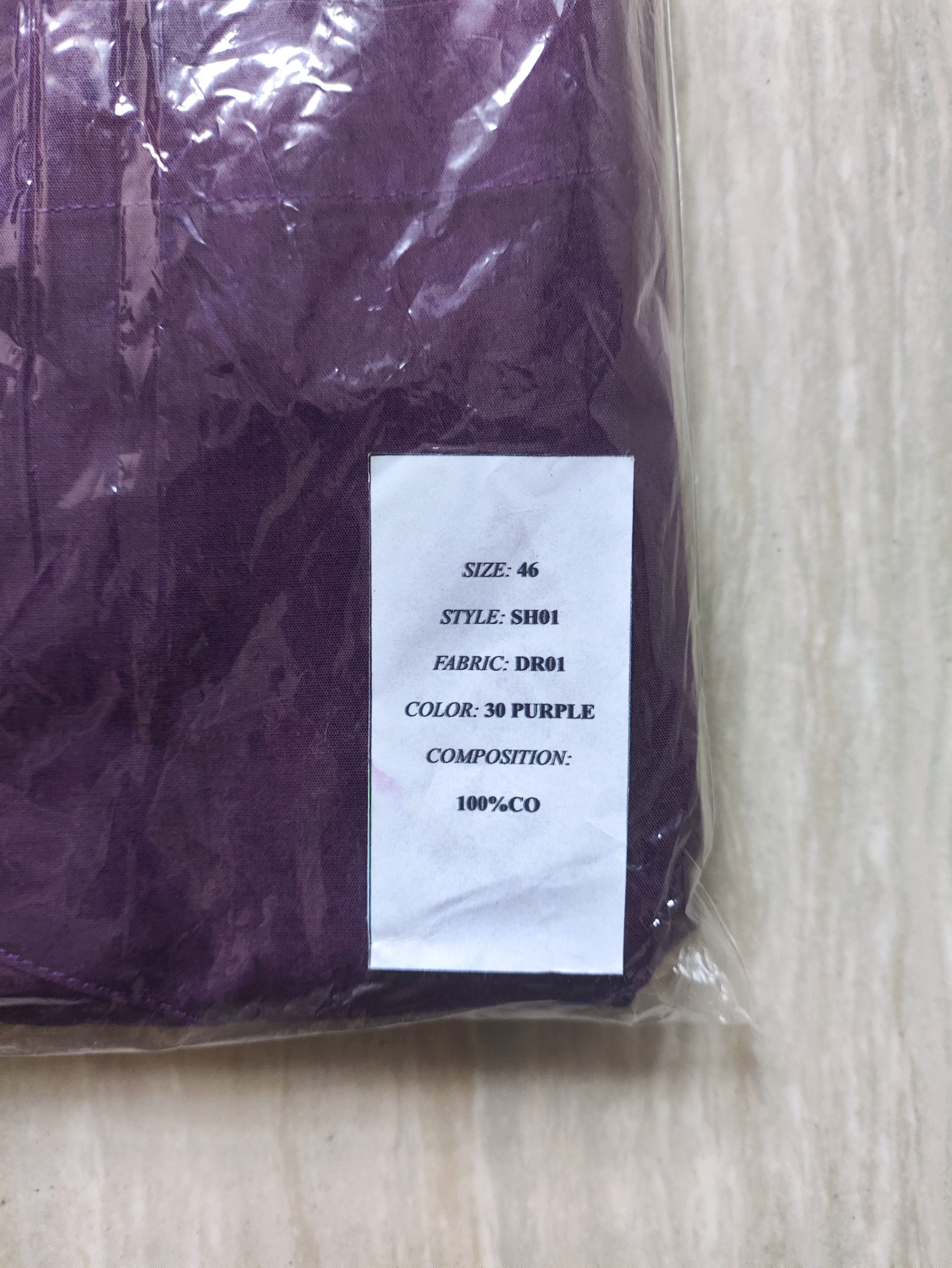 AW18 Dracula Collar Royal Purple Shirt