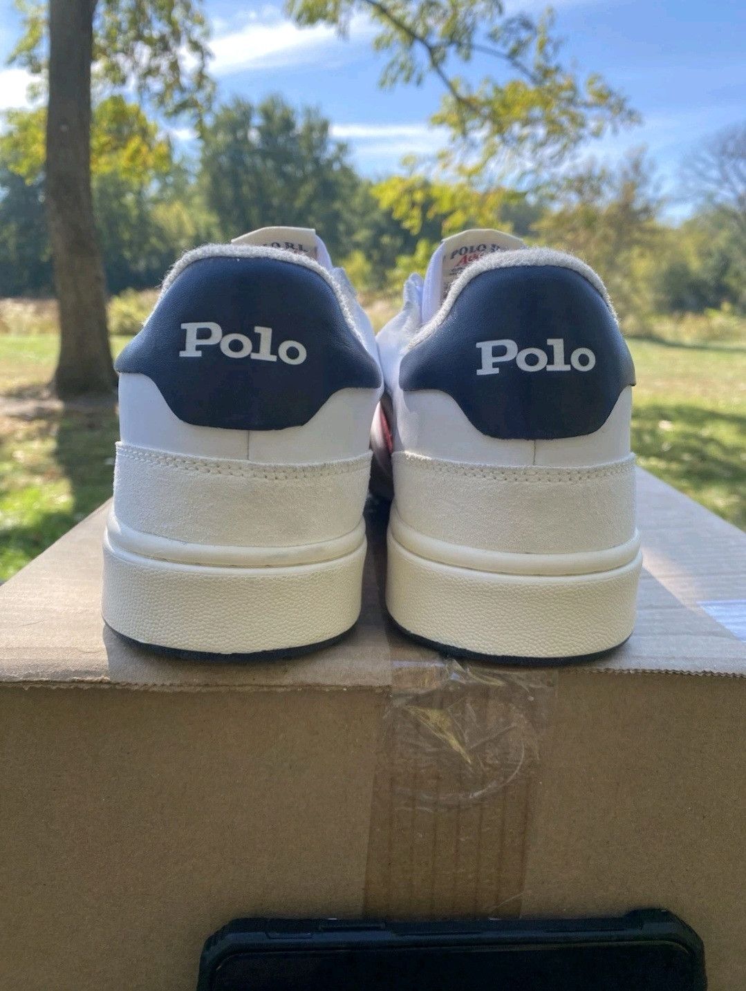 Ralph Lauren Ralph Lauren Polo Court Sneakers White Navy Red Retro 005 Size US 11.5 / EU 44-45 - 5 Thumbnail