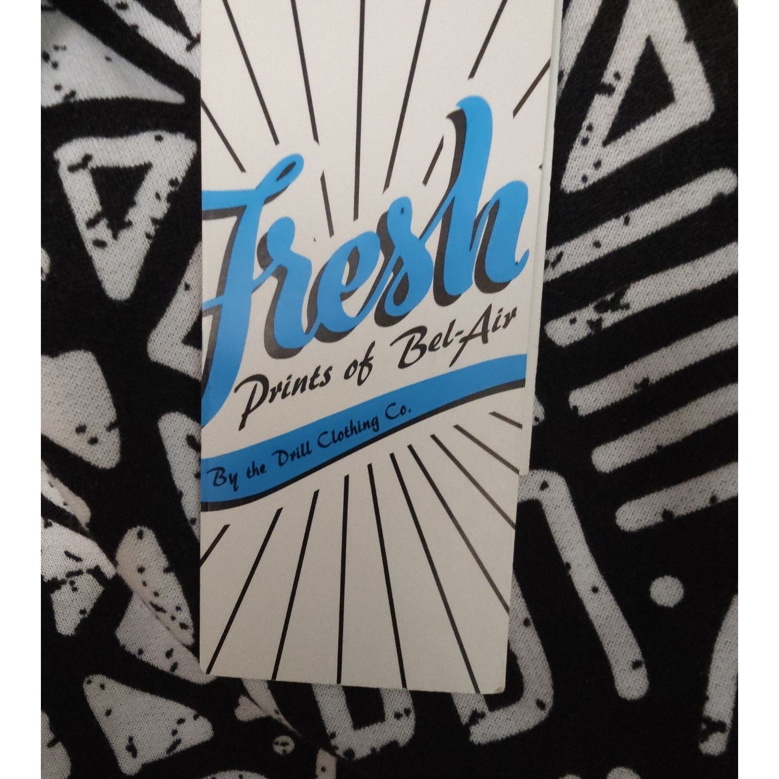 Other Fresh Print Bel Air Men's Geometric Jogger Black/white S Size US 27 - 5 Thumbnail