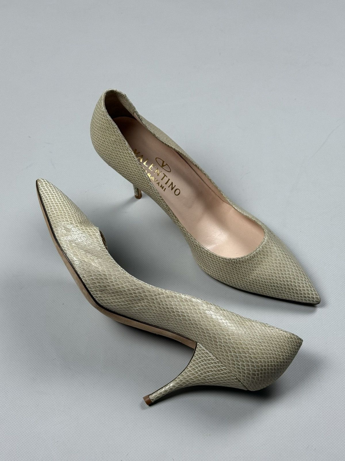 Valentino Valentino Garavani Snakeskin Pattern Leather Heels Shoes Size US 10 / IT 40 - 19 Thumbnail
