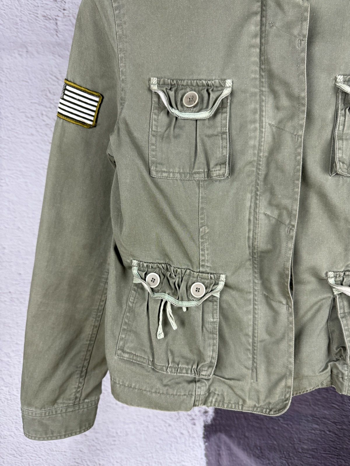 Von Dutch Von Dutch military denim jacket American flag patch pockets Size S / US 4 / IT 40 - 6 Thumbnail