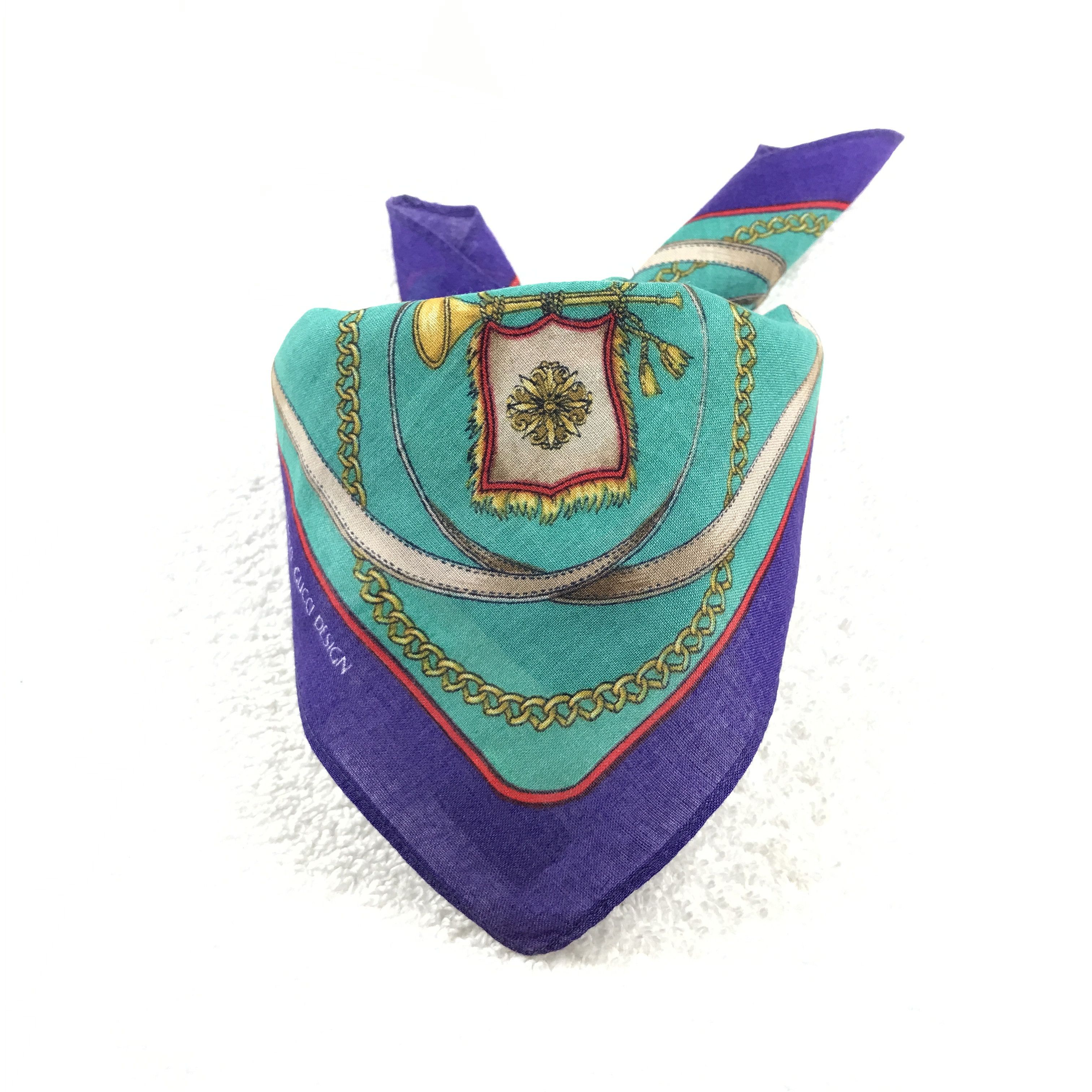 Paolo Gucci × Vintage Vintage Paolo Gucci Bandana Neckerchief Handkerchief Size ONE SIZE - 4 Thumbnail