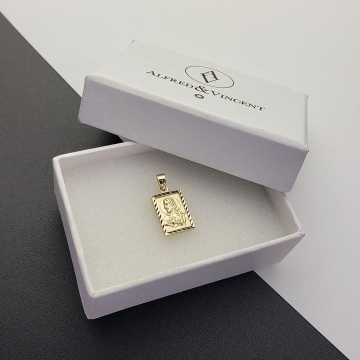 Other Face of Jesus & Mother Mary & Baby Jesus 14k Y Gold Pendant Size ONE SIZE - 2 Thumbnail