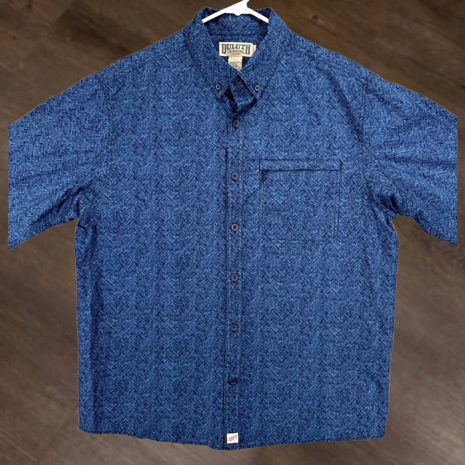 Duluth Trading Company Duluth Trading Co. Shirt Adult Large Blue Patchwork Canyoneer Button Up Mens NEW Size US L / EU 52-54 / 3 - 1 Thumbnail