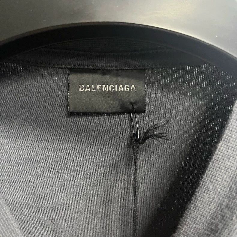 Balenciaga Balenciaga Black Grey Logo Short Sleeve T-Shirt-2506 Size US L / EU 52-54 / 3 - 2 Thumbnail