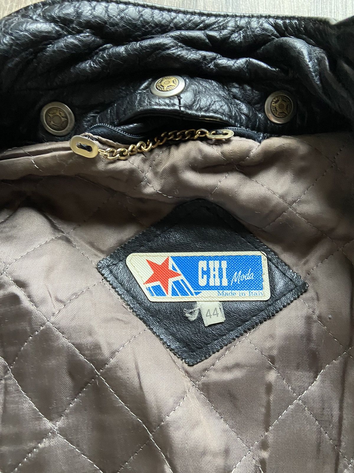 Genuine Leather × Vintage Vintage Chi Moda Cowboys leather jacket made in italy Size US S / EU 44-46 / 1 - 8 Thumbnail