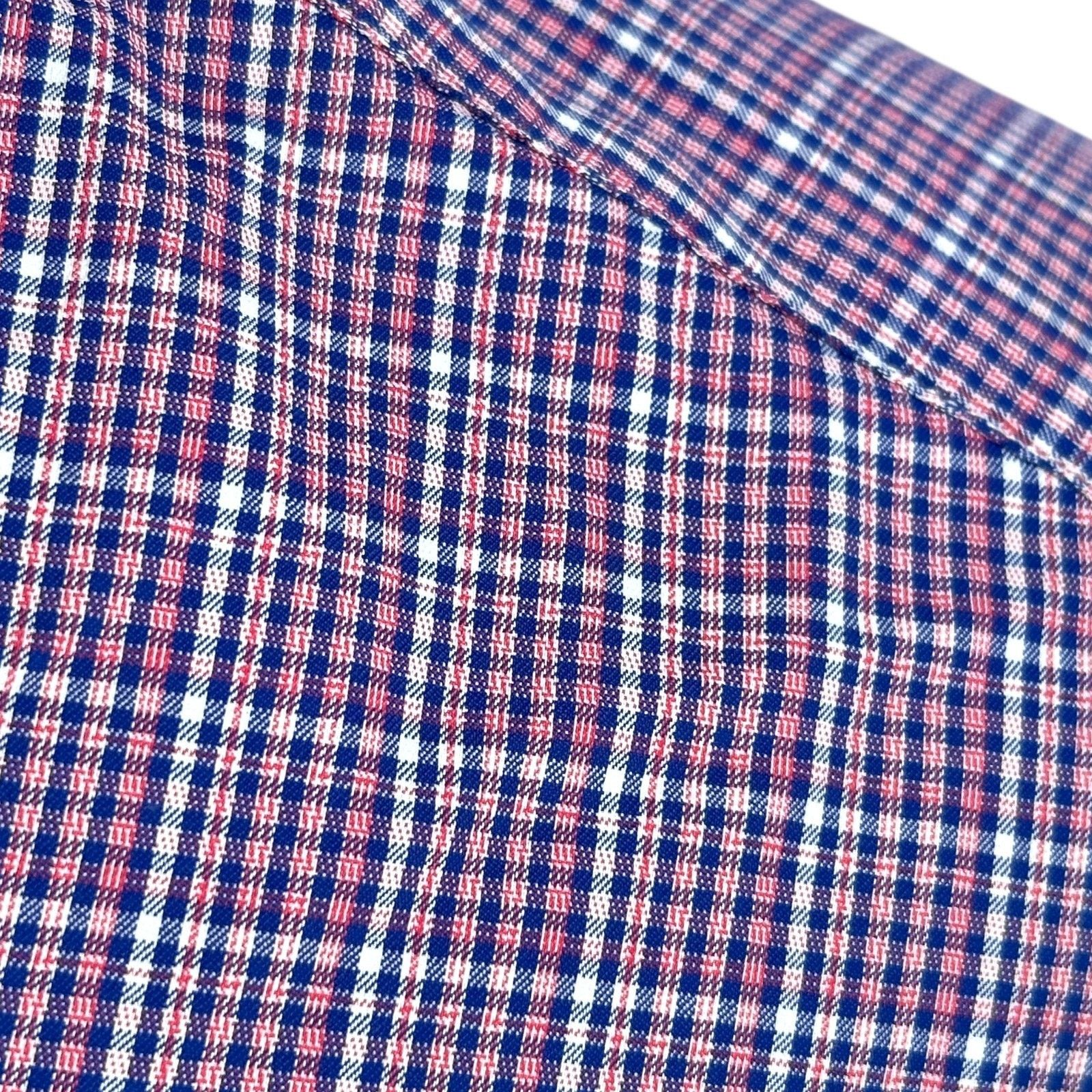 UNTUCKit Untuckit Shirt Men’s Large Red White Blue Check Long Sleeve Size US L / EU 52-54 / 3 - 3 Thumbnail