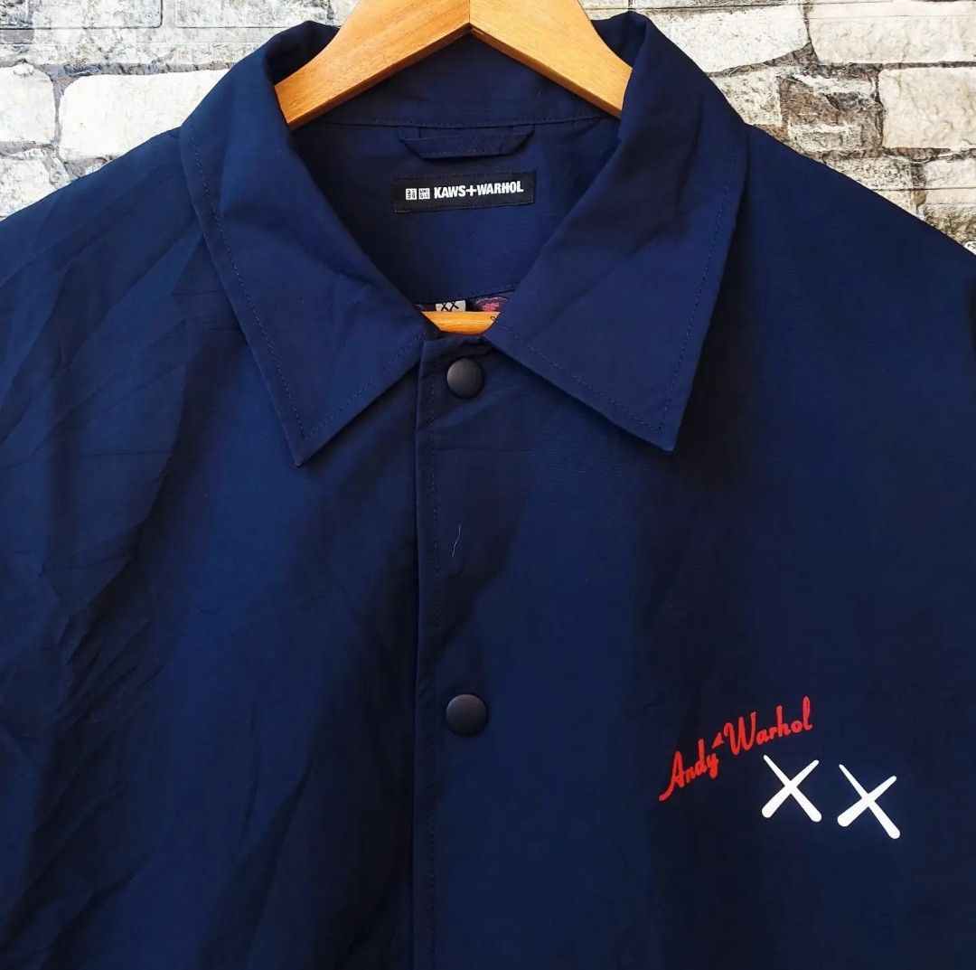 Andy Warhol × Kaws × Uniqlo UNIQLO X KAWS X Andy Warhol Coach Jacket Navy Size US XL / EU 56 / 4 - 9 Thumbnail