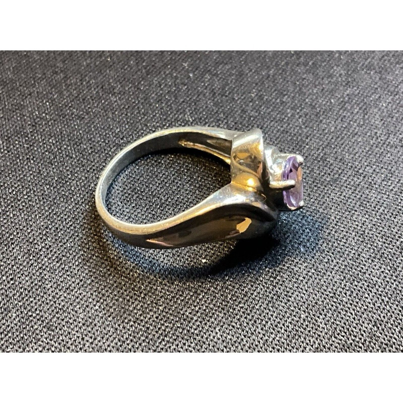 Other 925 Sterling Silver Amethyst Ring Size 6.5 Size ONE SIZE - 8 Thumbnail