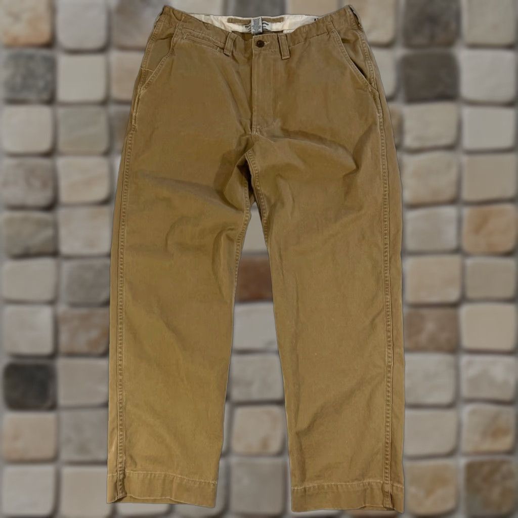 Polo Ralph Lauren VINTAGE Polo Ralph Lauren Men's Chino Pants 33x30 Tan Cotton 90s Vintage Polo Jeans Company RL67 Front Flat Front Belt Loops Straight Leg Mens Pants Size US XS / EU 42 / 0 - 1 Thumbnail