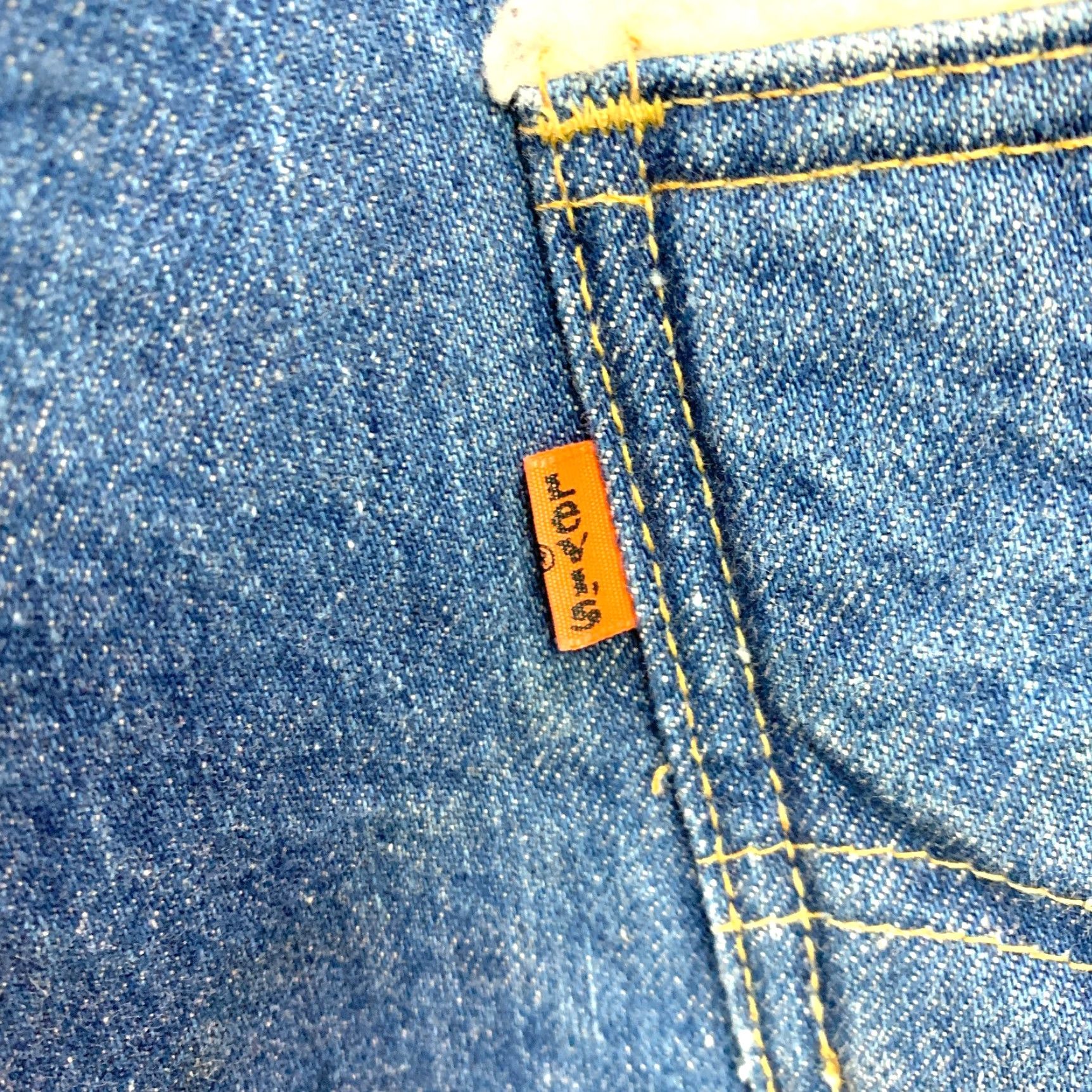 Levi's VINTAGE Levi's Denim Jean Sherpa Vest Large Orange Tab Western Rockabilly Shirt/Coat Mens Size US 33 - 7 Thumbnail