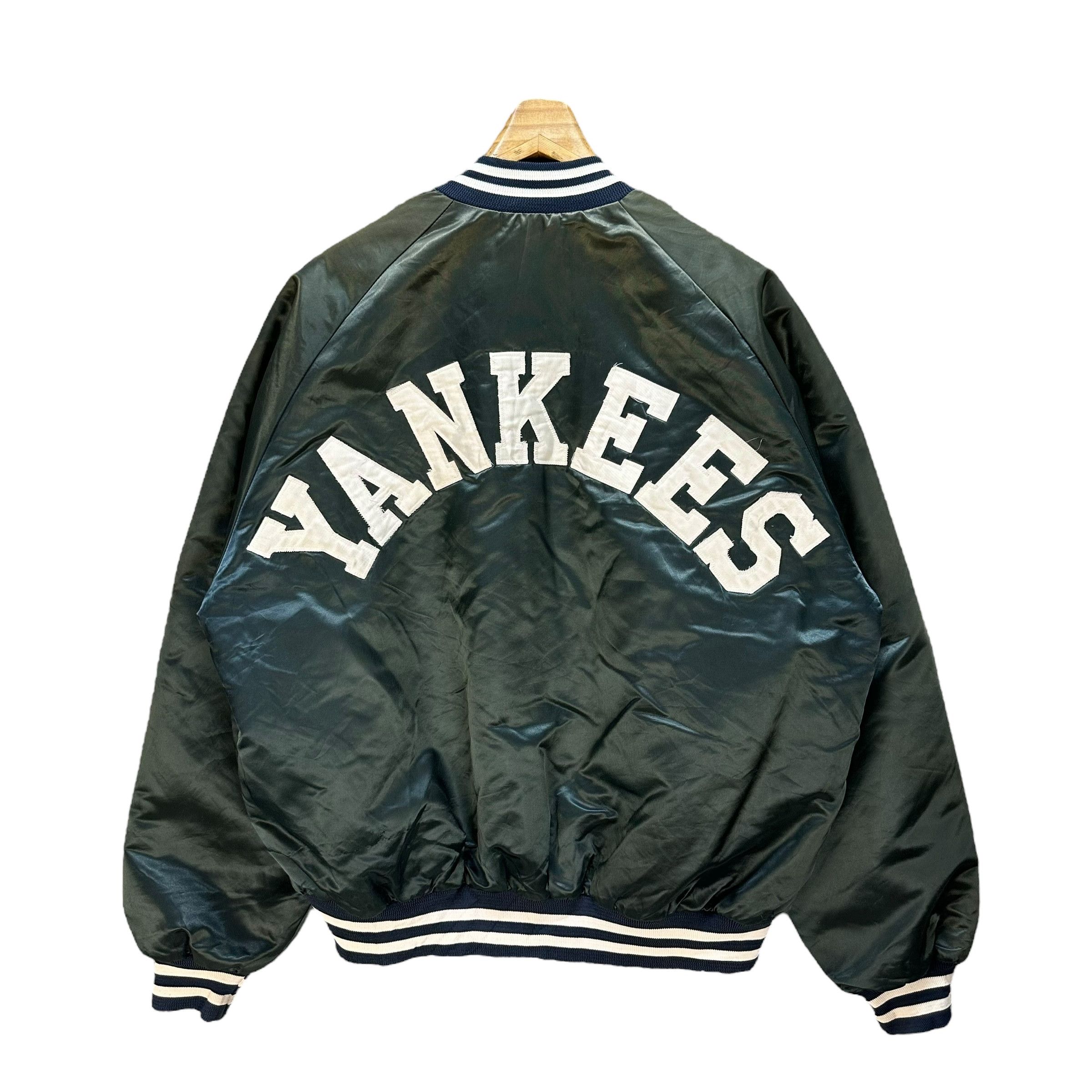 New York Yankees Vintage YANKESS Big Logo Green Stadium Jacket #A56-1295 Size US XL / EU 56 / 4 - 1 Thumbnail