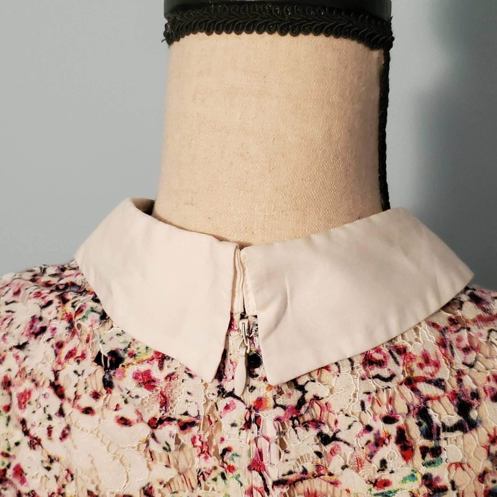 BCBGMAXAZRIA Lace Happy Wednesday Addams Schoolgirl Dress