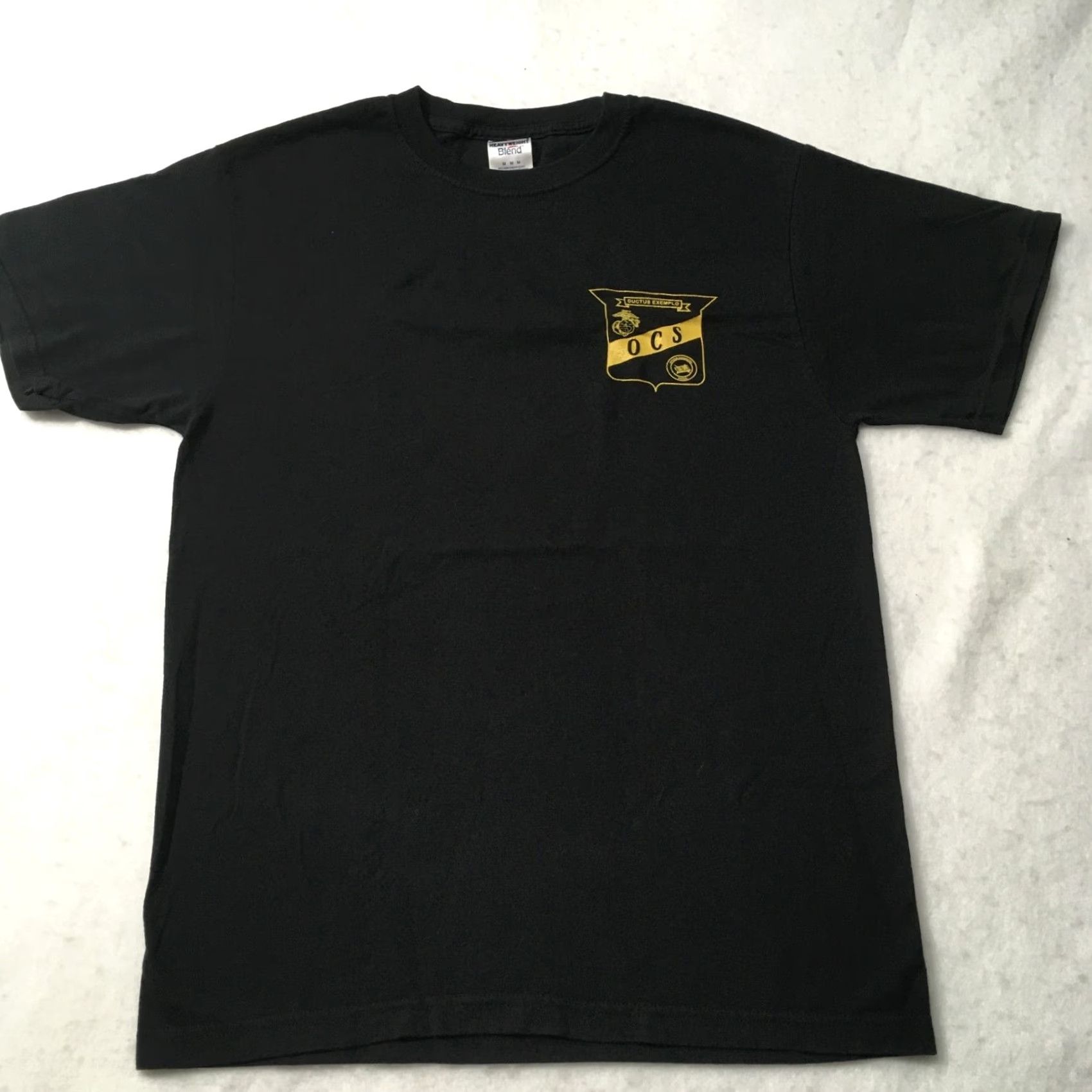 Jerzees VINTAGE JERZEES Black T-Shirt Mens Medium Crew Neck Long Sleeve 100 Cotton Blend OC SSG Marines Officer Candidate School OCS Hooah Size US M / EU 48-50 / 2 - 4 Thumbnail